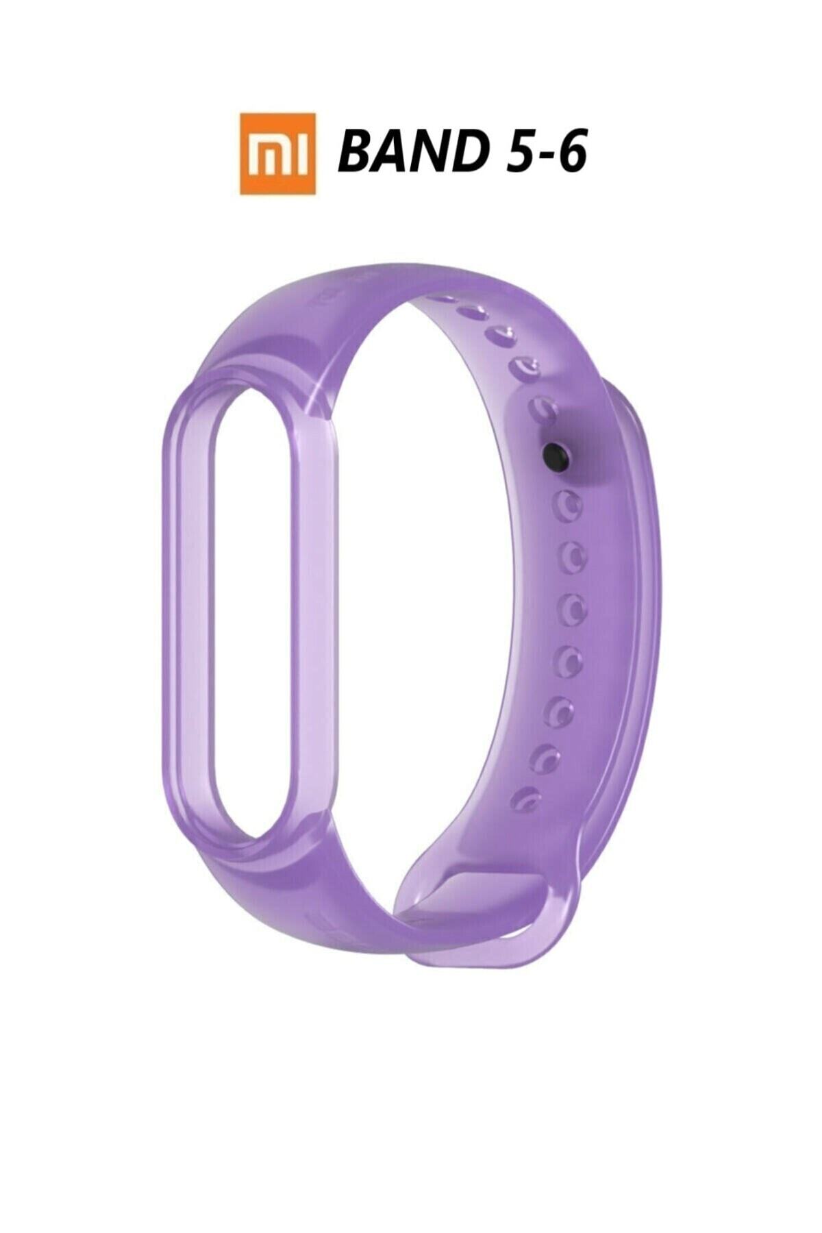 Xiaomi Mi Band 5 Ve 6 Uyumlu A Yüksek Kalite Buzlu Lila Kordon Kayış