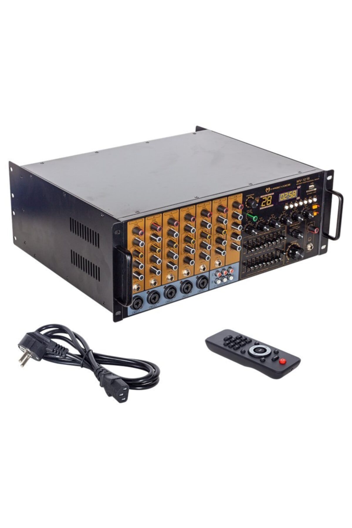 Angel Of Life Magıcvoıce Mv-1216 Küp Mixer Anfi Usb Bt Uk Rms300w Max 2400w 6 Zon +99dsp+4-16-70-100v Trafolu