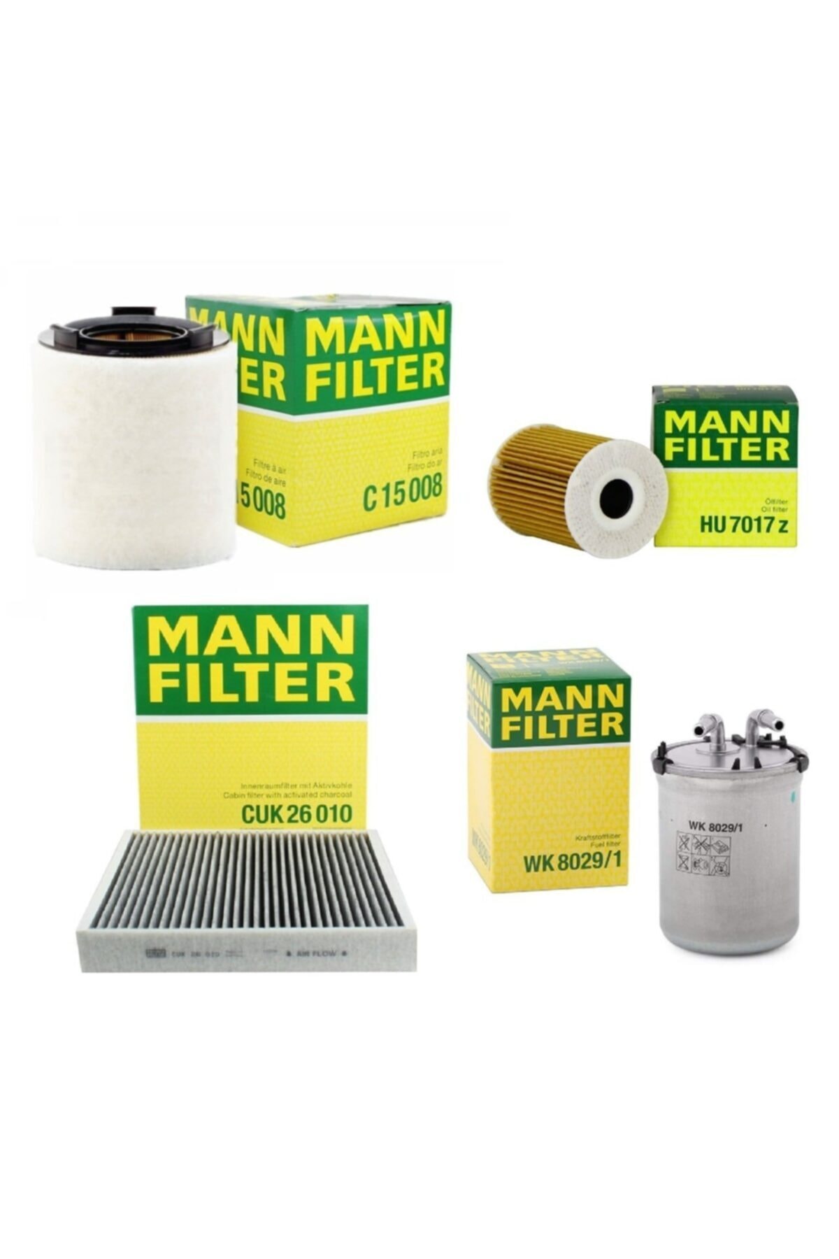 MANN Seat Ibiza 1.2 Tdi Filtre Bakım Seti 2010-2014 Karbonlu