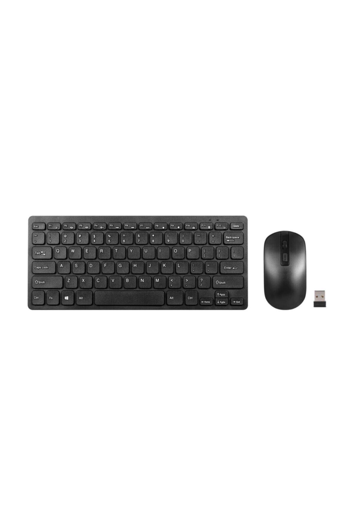 TahTicMer Samsung Galaxy Tab S7 Plus T970 T975 T976 Kablosuz Wireless Taşınabilir Klavye Mouse Set Q Klavye