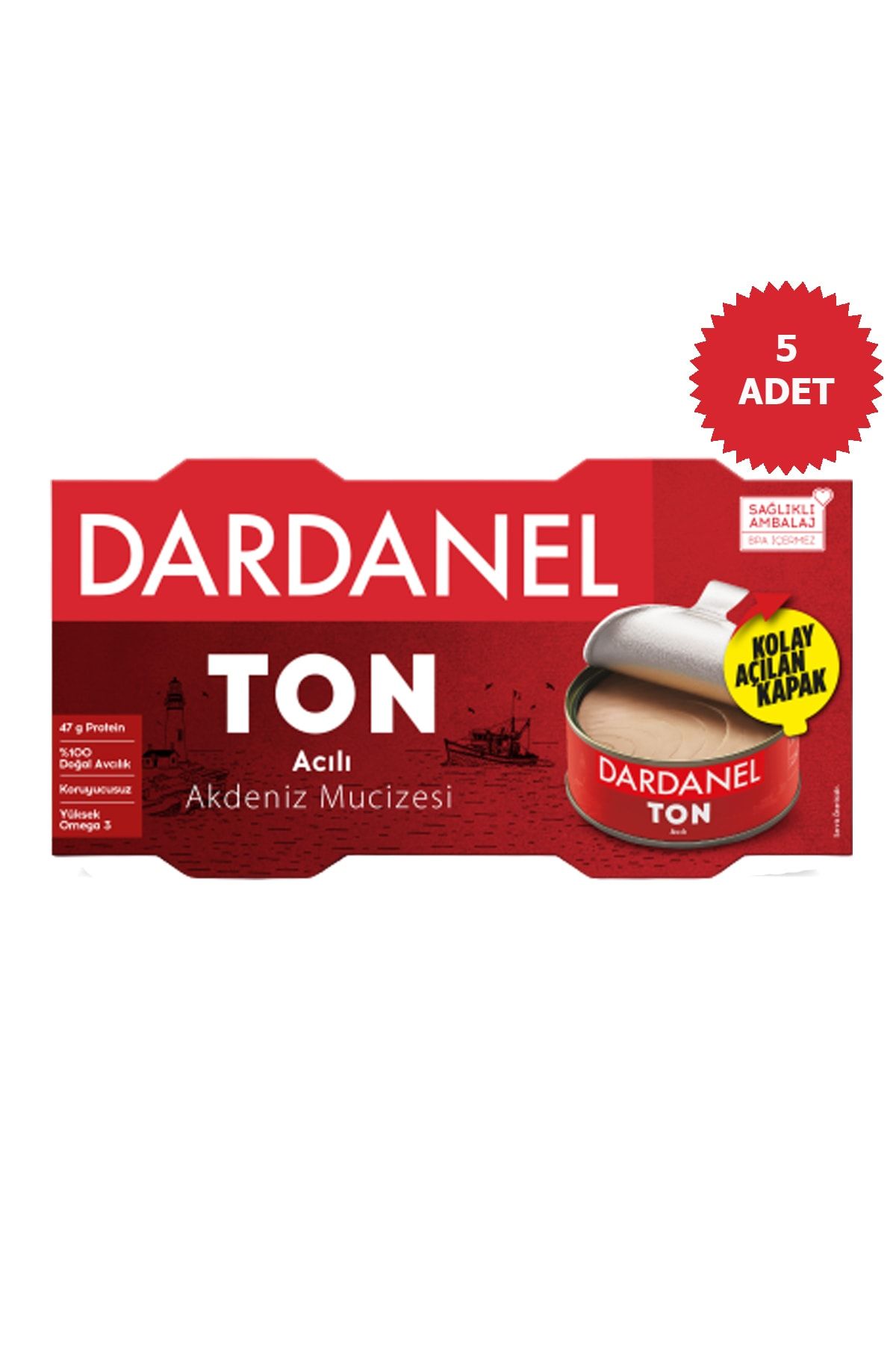 Dardanel Acılı Ton Balığı 2x150g 5 Adet