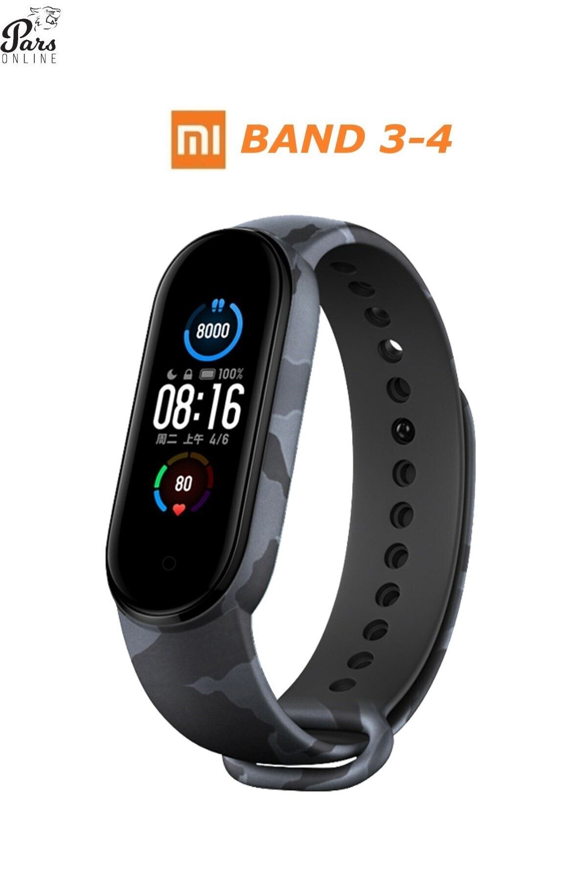Xiaomi Mi Band 4 Ve 3 Uyumlu A+ Yüksek Kalite Kamuflaj Kordon Kayış