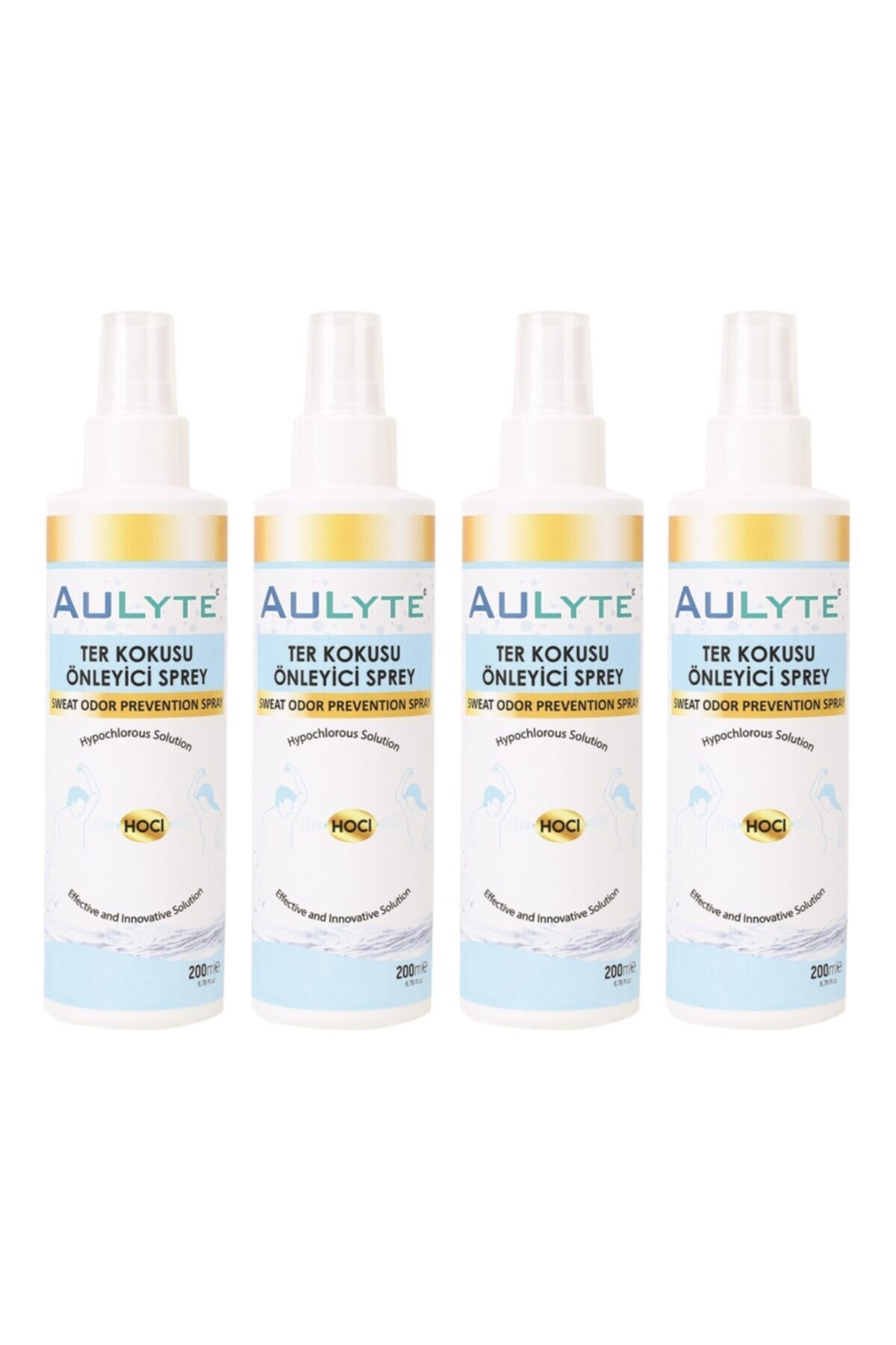 Aulyte Hipokloröz Ter Kokusu Önleyici Sprey 200 ml X 4 Adet