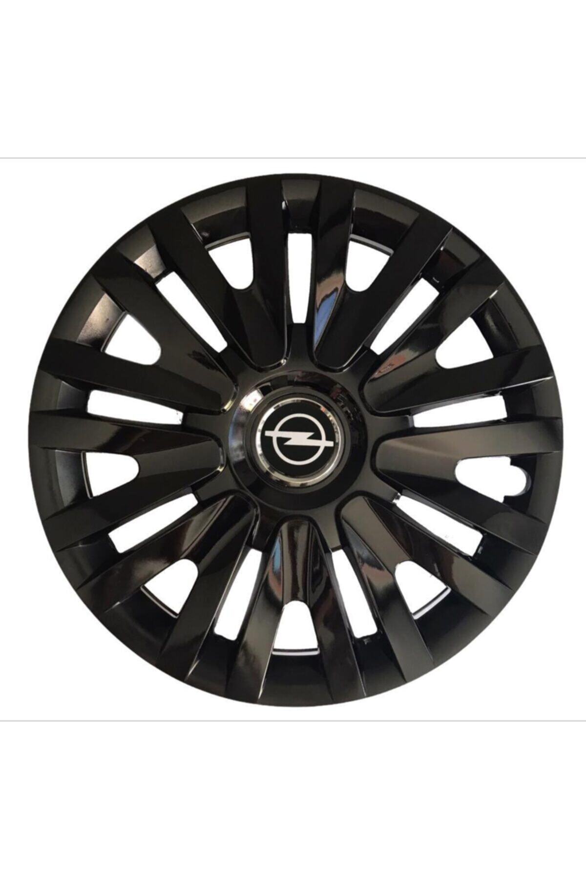 HMNL Opel Rekord 15'' Inç Piano Black 4lü Set Jant Kapağı Çelik Jant Görünümlü