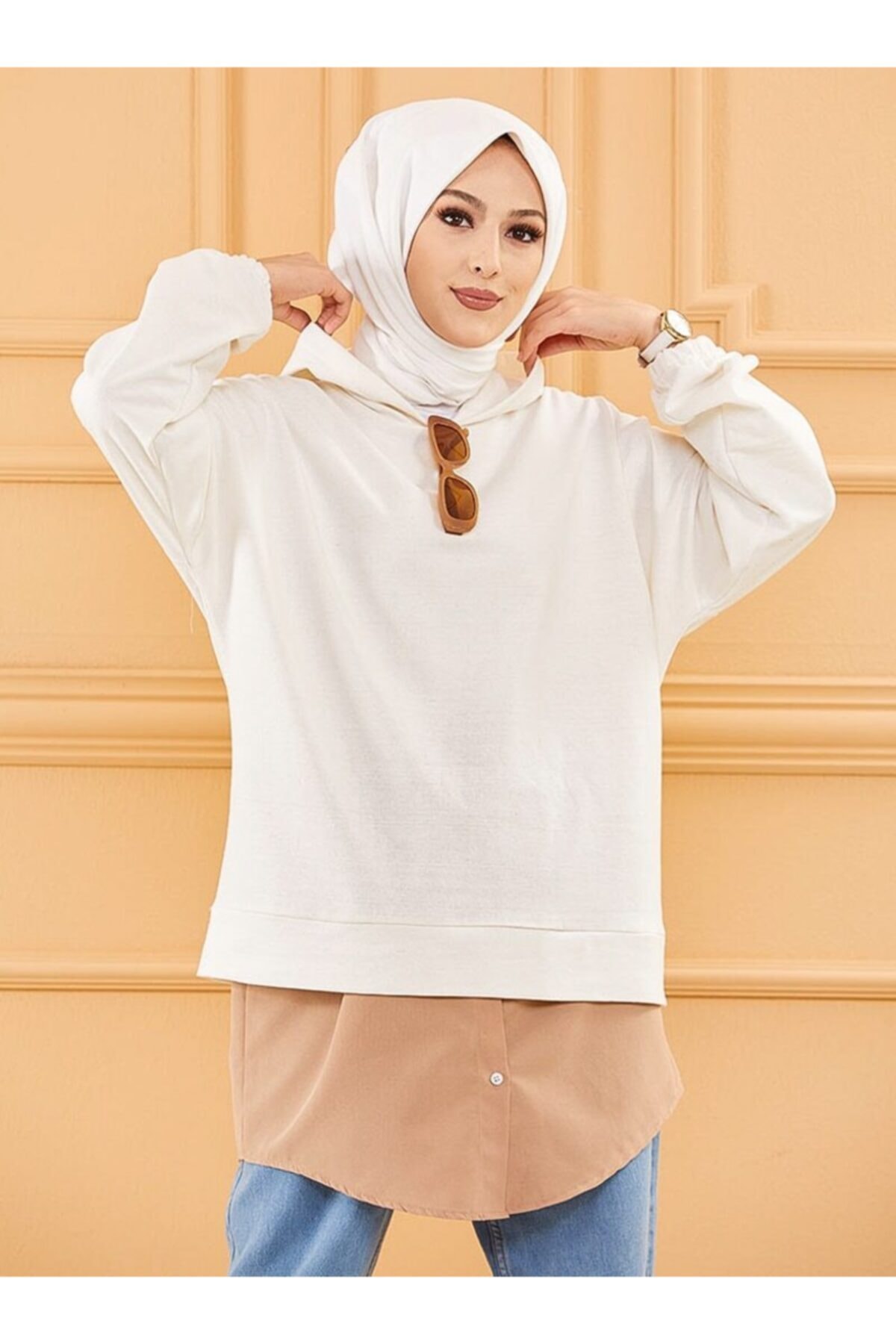 TOFİSA Mini Uzatma Eteği Bej