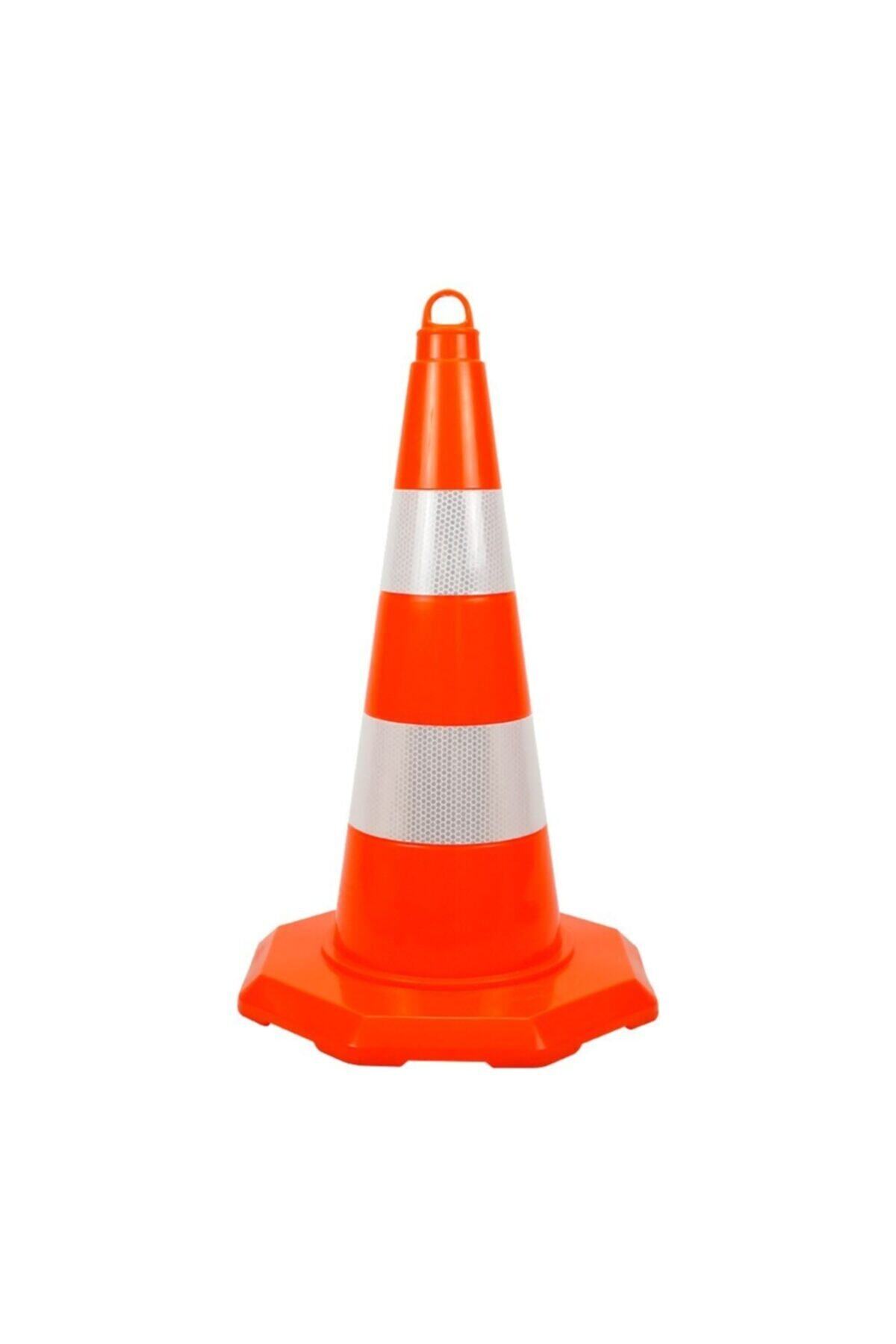 İleri Trafik Pvc Trafik Konisi 52 cm Çift Reflektifli Trafik Dubası