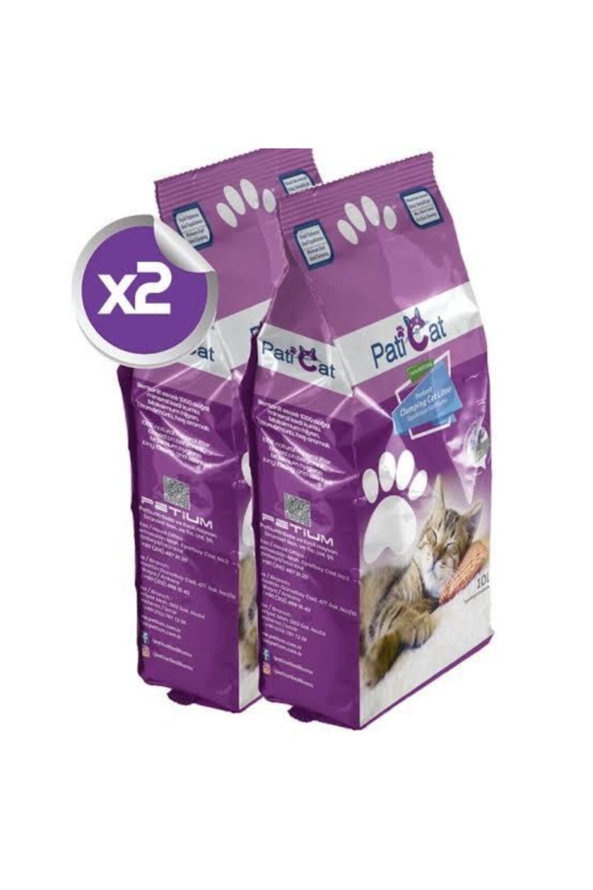 Paticat Lavanta Kokulu Kalın Taneli Kedi Kumu 10 Lt X2