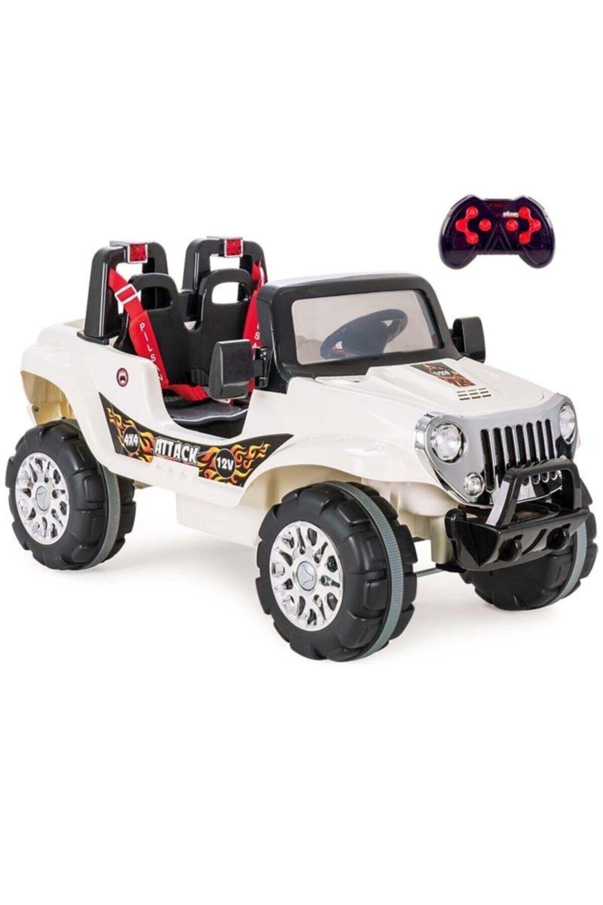 PİLSAN Yılın Ilk Fırsatları - Attack Çift Kişilik Kumandalı Akülü Jeep - ™ Beyaz At®