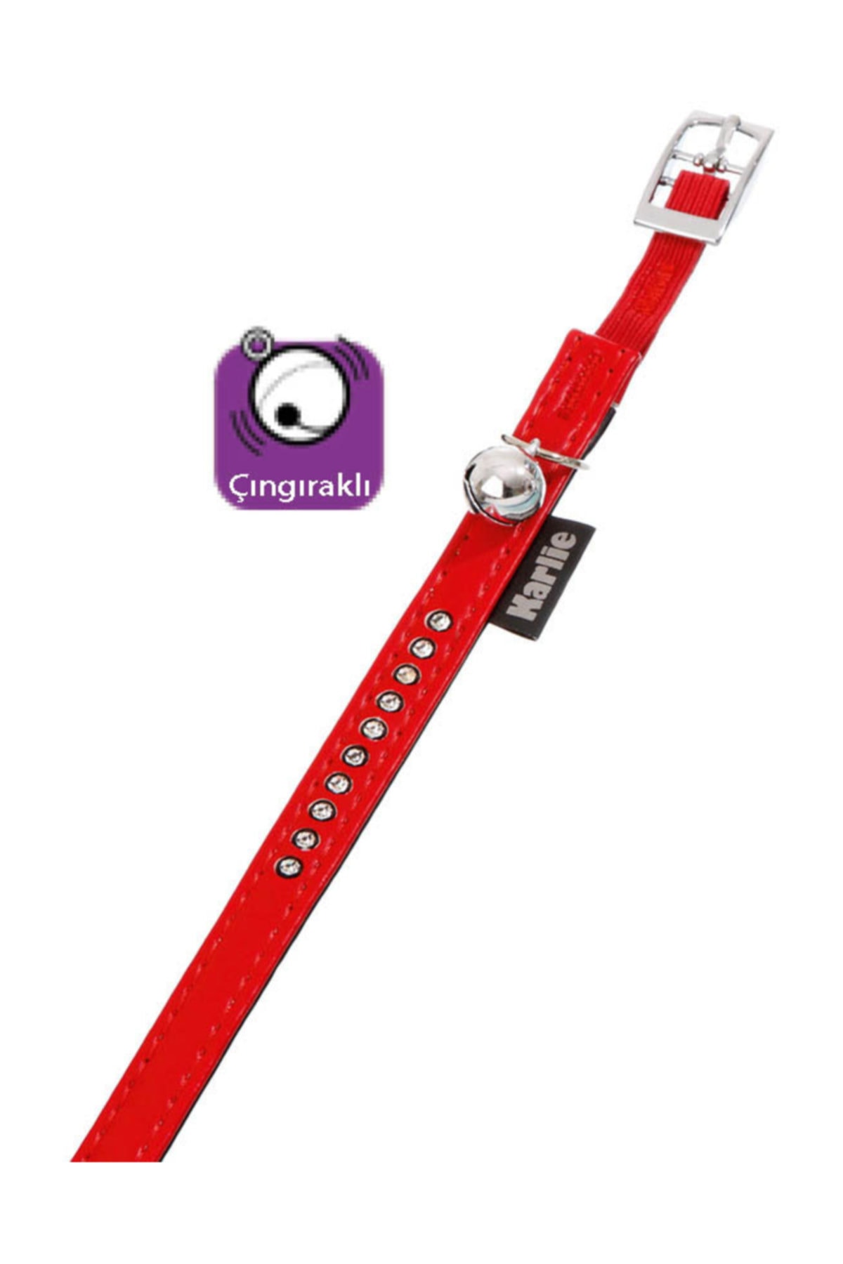 Eastland Deri Taşli Kedi Tasma Xs 30cm-11mm Kirmizi