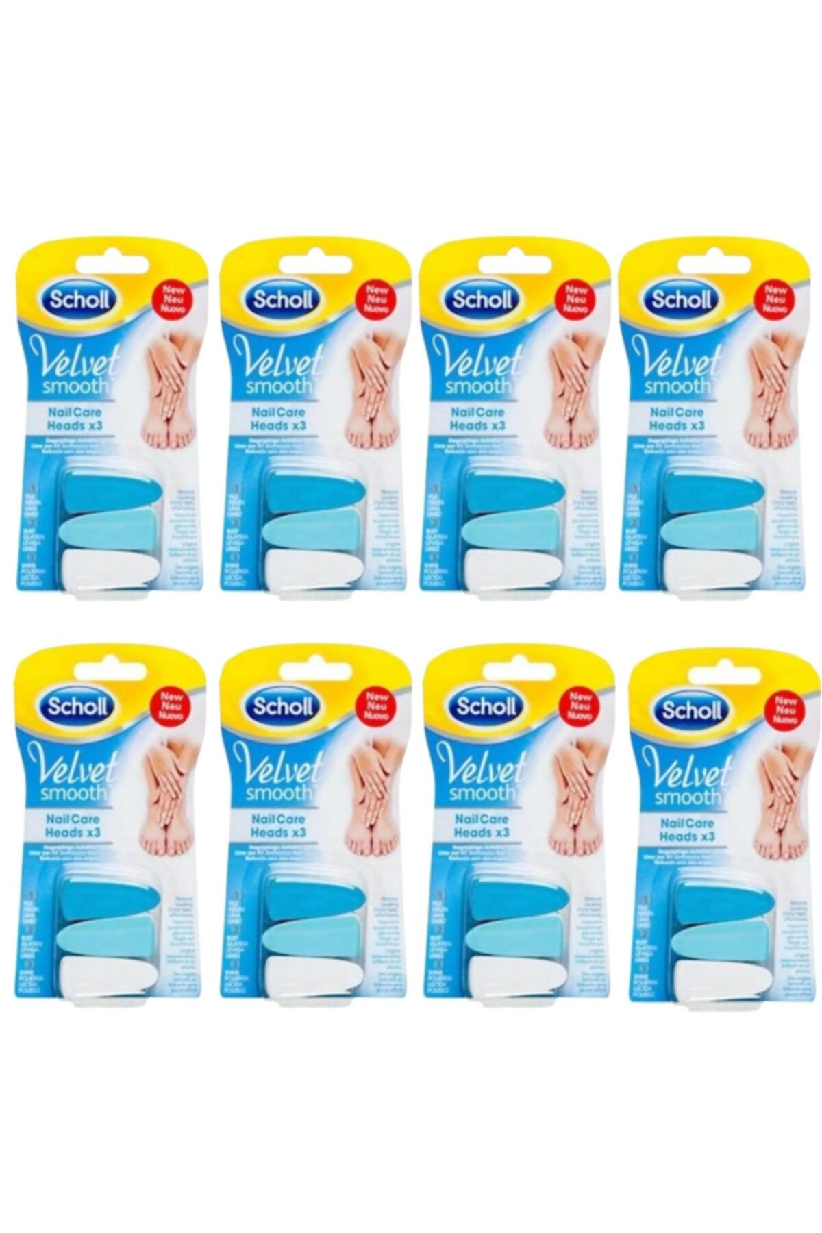 Scholl Elektronik Tırnak Bakım Yedek Başlık 8 Adet
