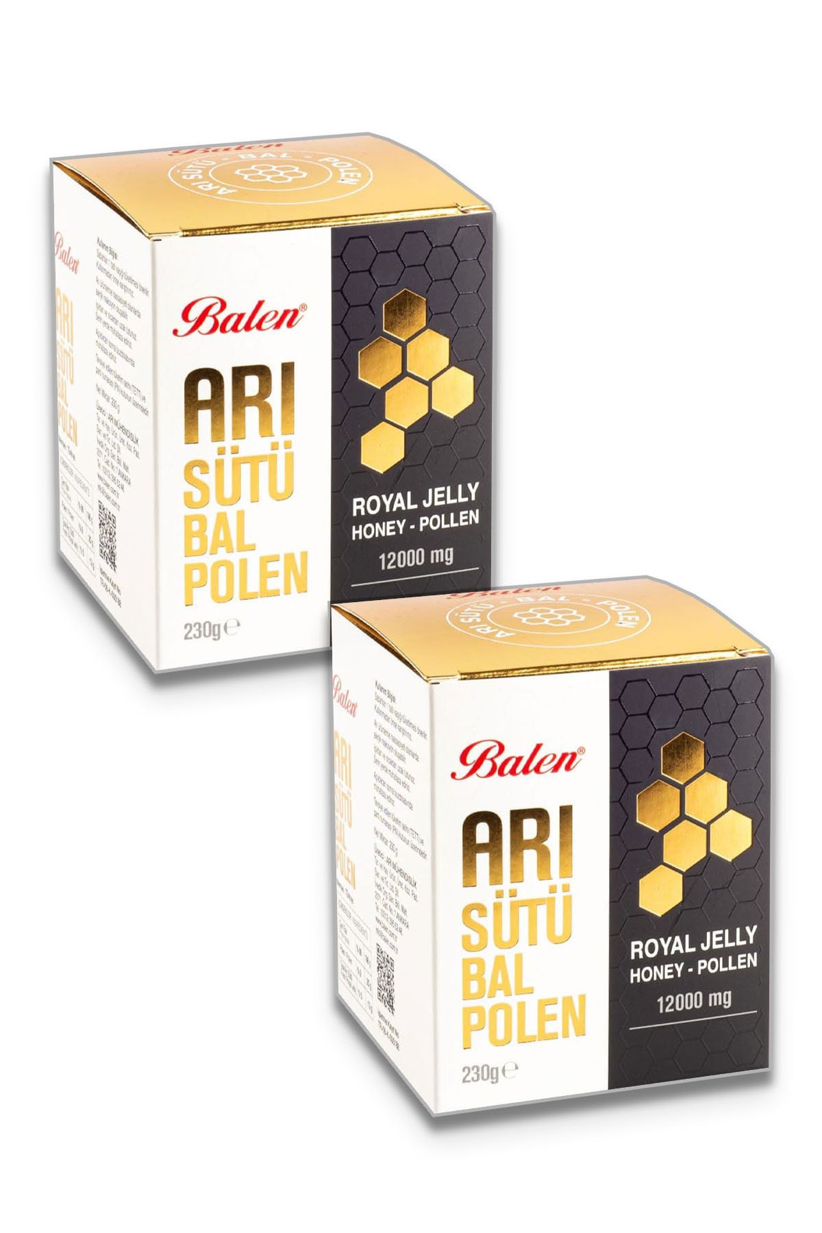 Balen Arı Sütü Bal Polen Süper Doz  230+230 gr 2 Adet