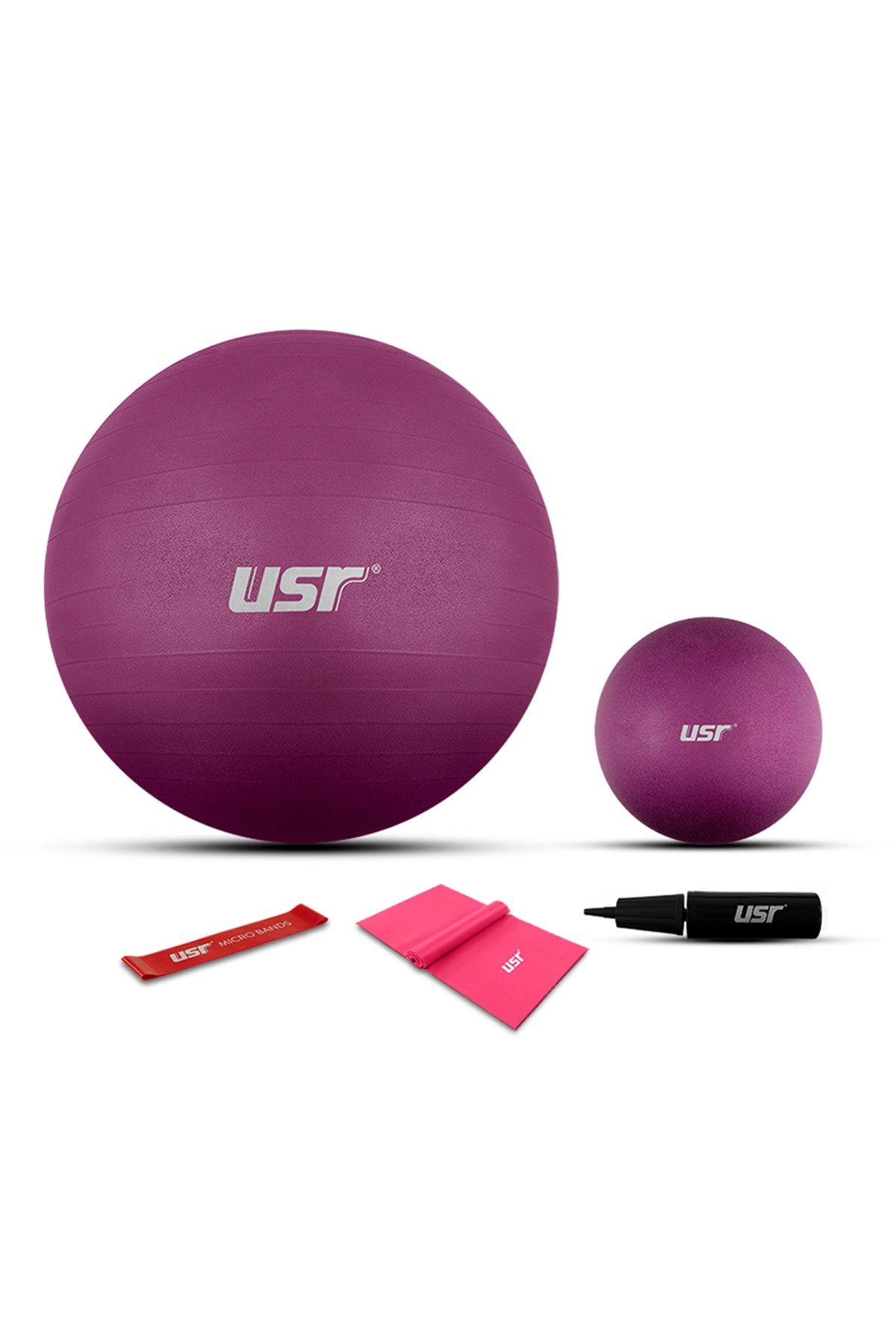 USR 652bm 25+65 Cm Pilates Topu + Pompa + 2 Lastik