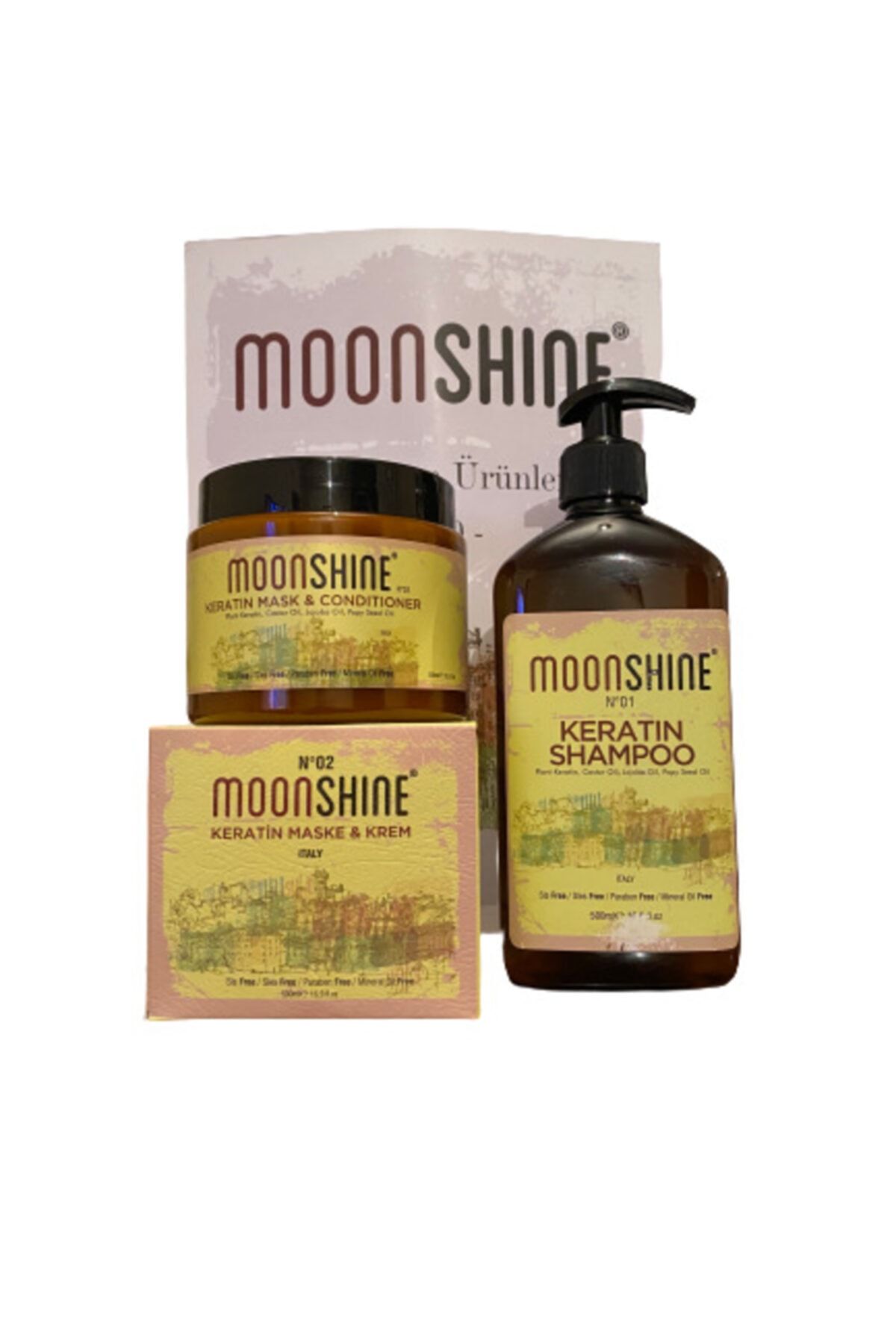 MOONSHINE Keratin Mask Condıtıoner/keratin Shampoo