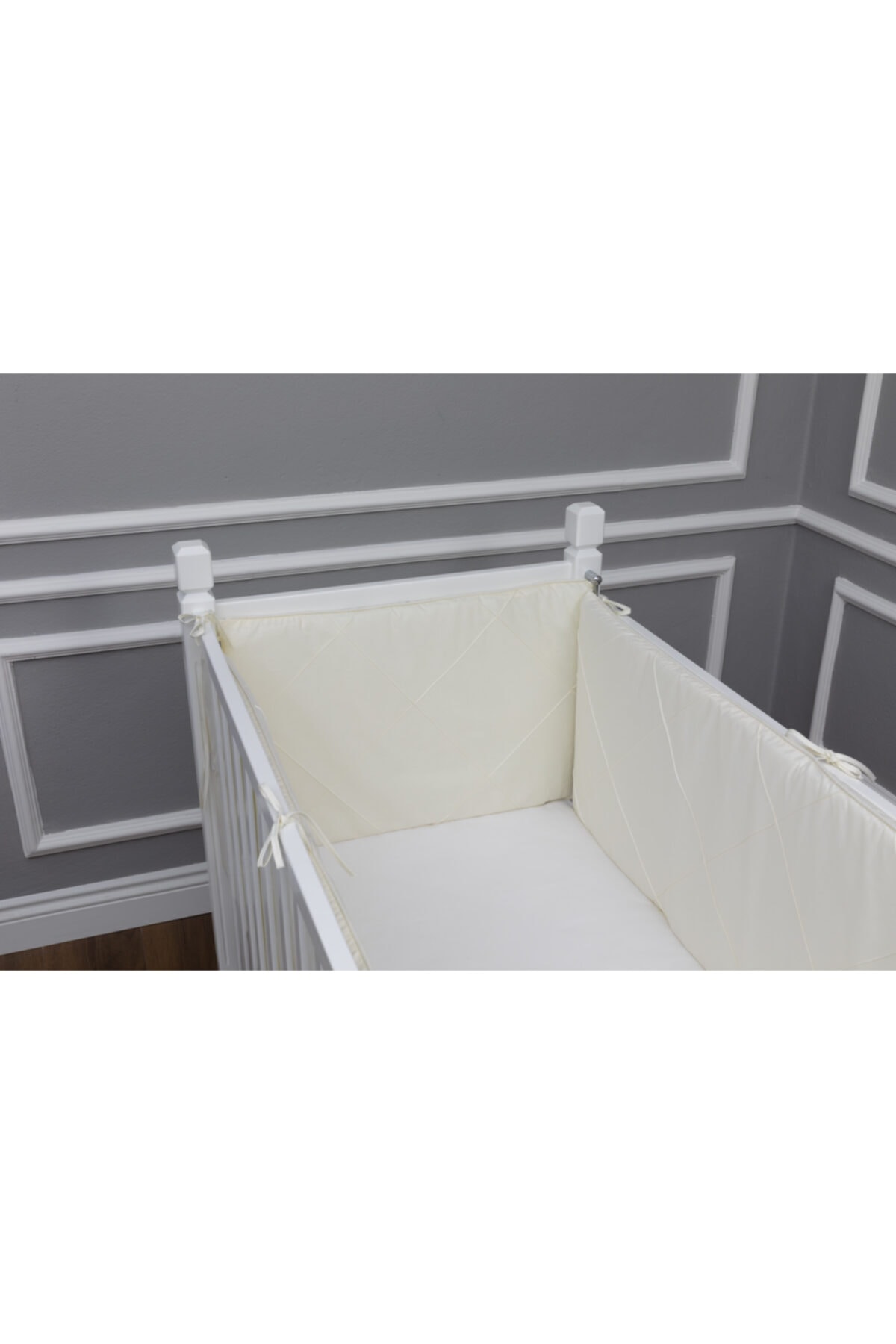 MAYA BABY Klasik Yan Koruma Seti 4 Parça 60x120 Krem