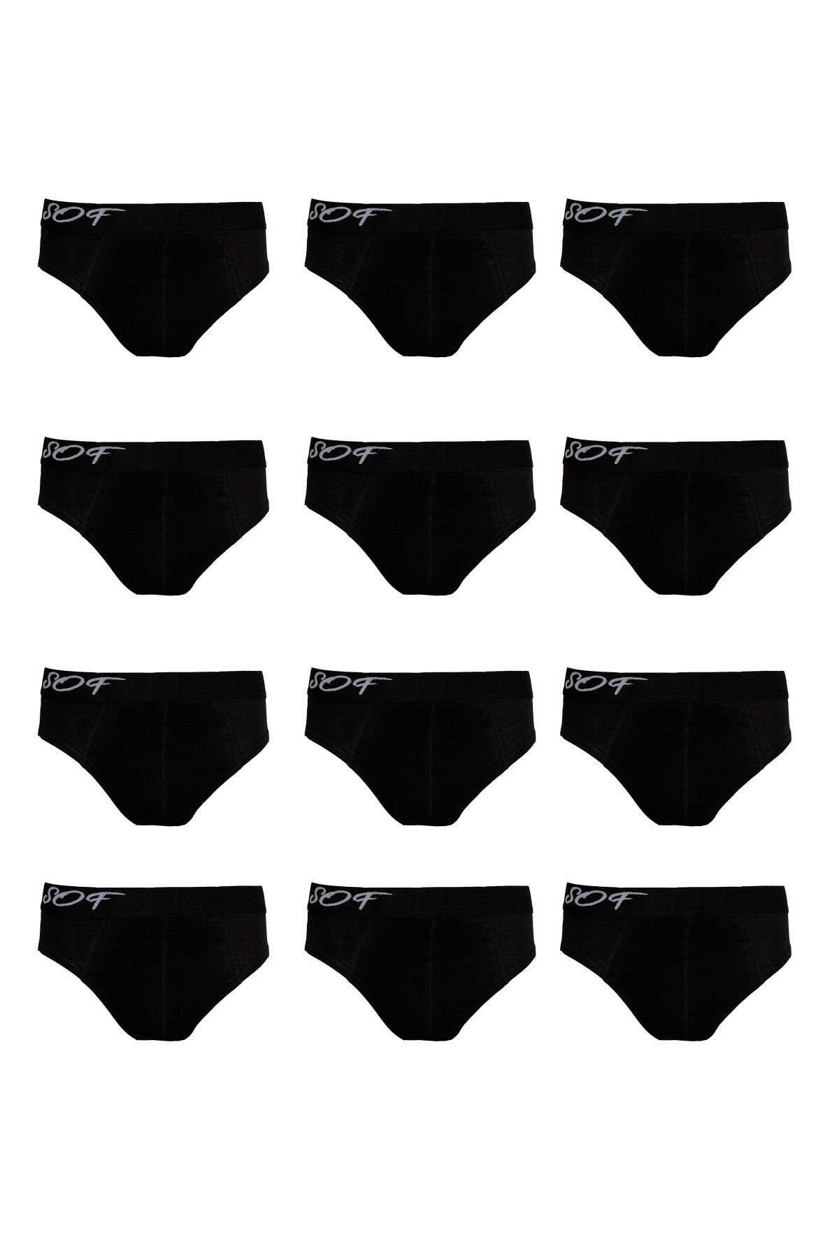 SOF Erkek Slip Boxer Pamuklu Külot 12'li