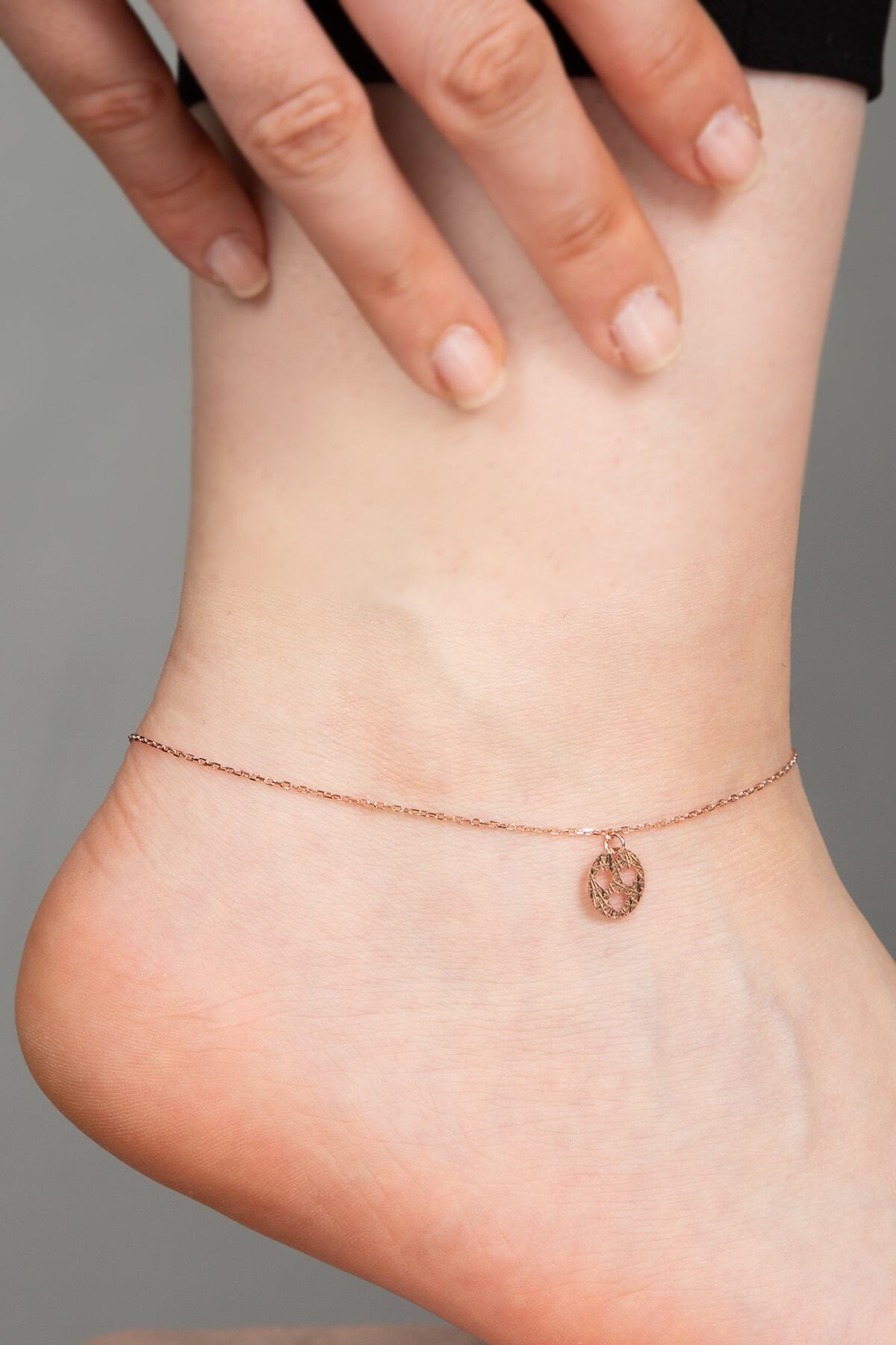 Elika Silver Kadın Kalp Model 925 Ayar Gümüş Halhal