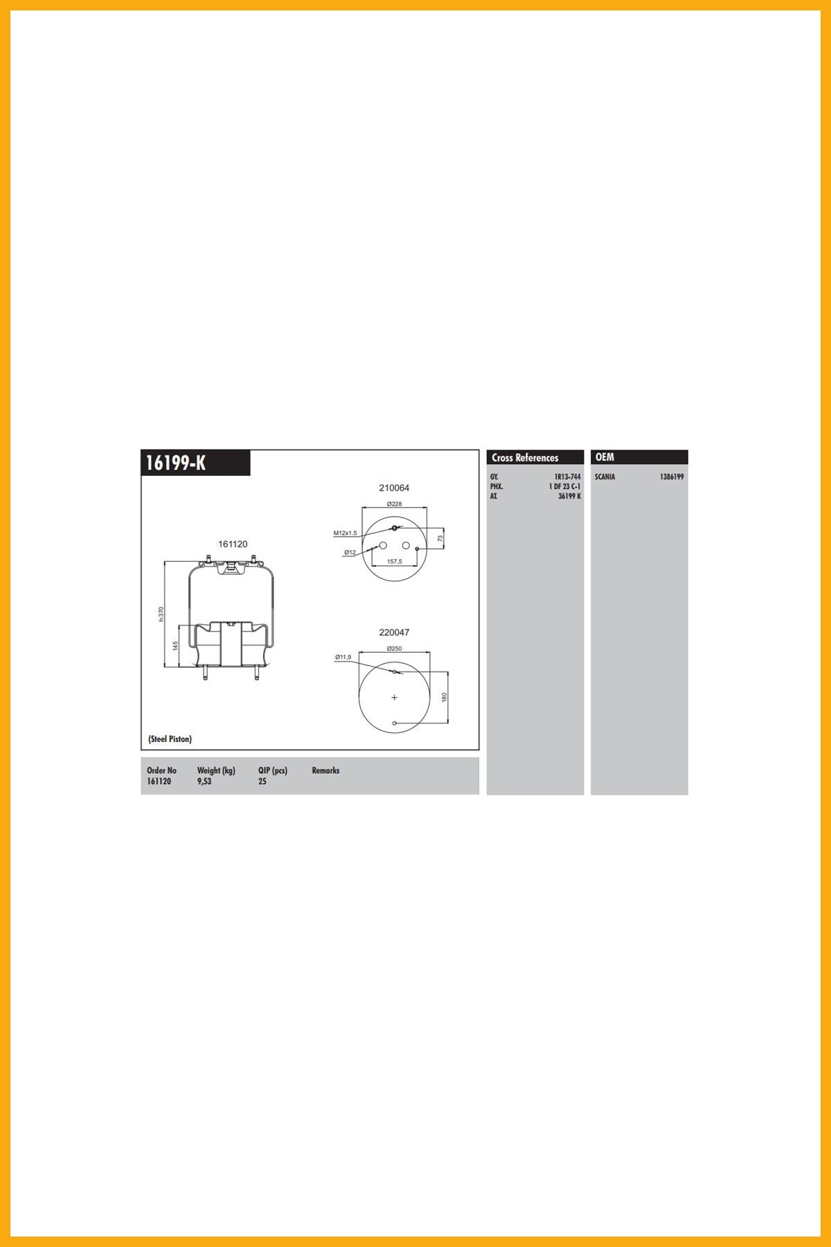 AAVDAN Komple Metal Pıstonlu Scanıa