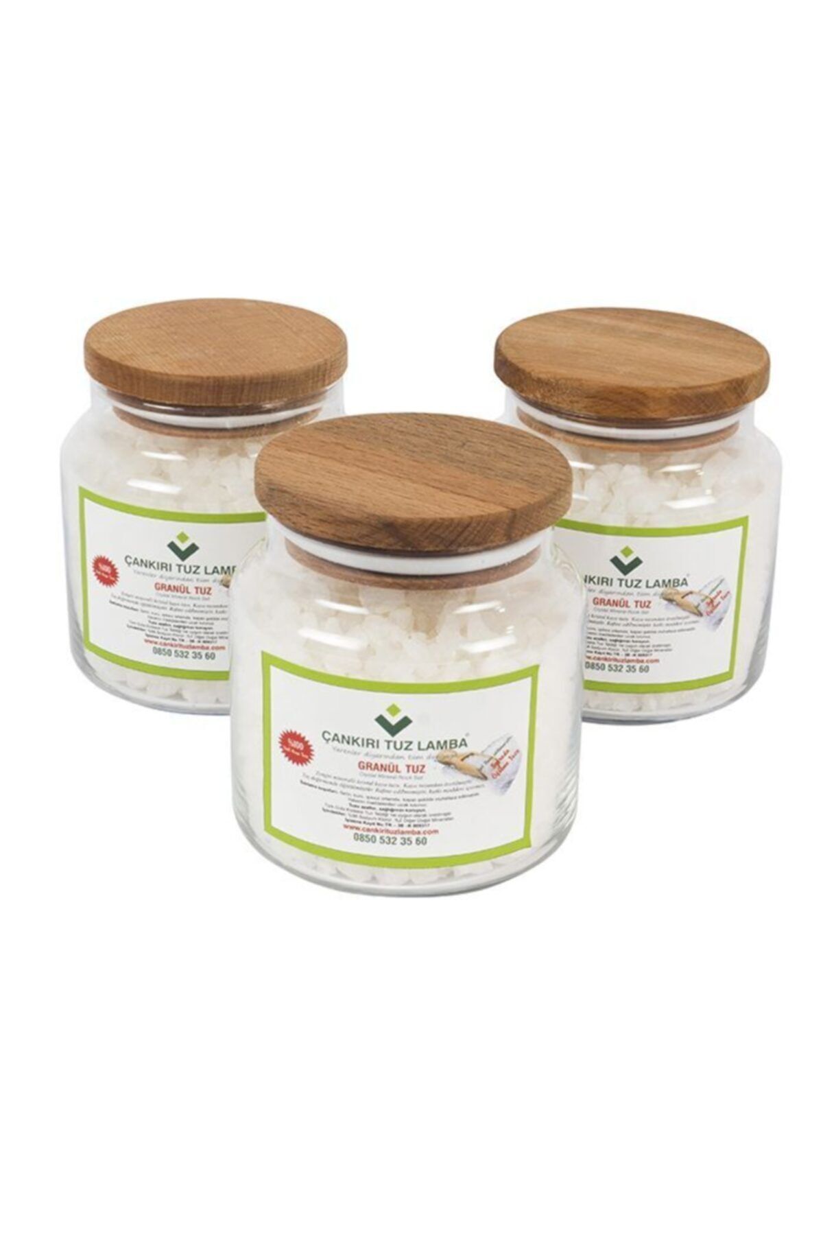 Çankırı Tuz Lamba Granül Kaya Tuzu Net 750 Gr Küçük Boy 3'lü Set
