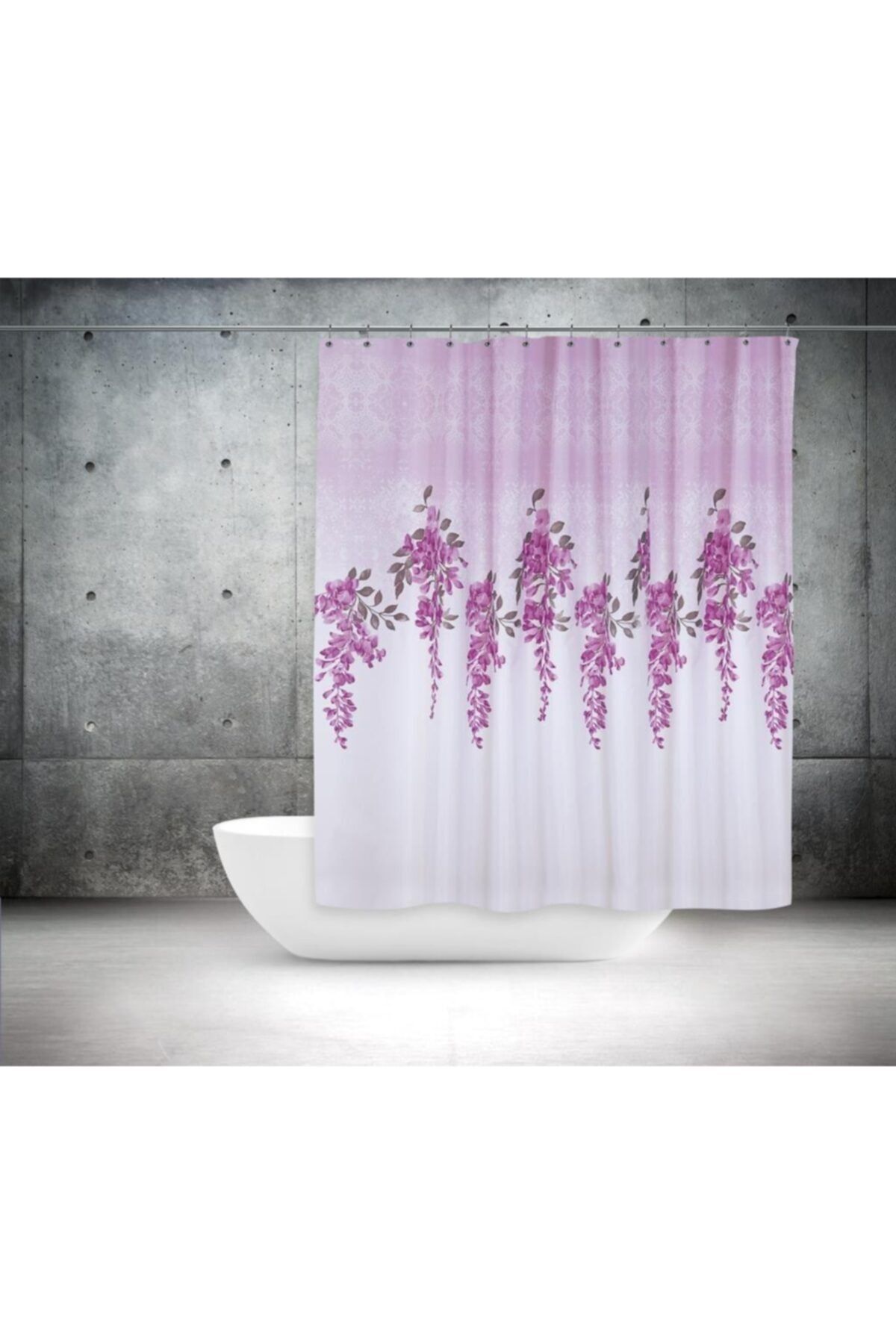Zethome Tropik Banyo Duş Perdesi 7359 Tek Kanat 1x120x200