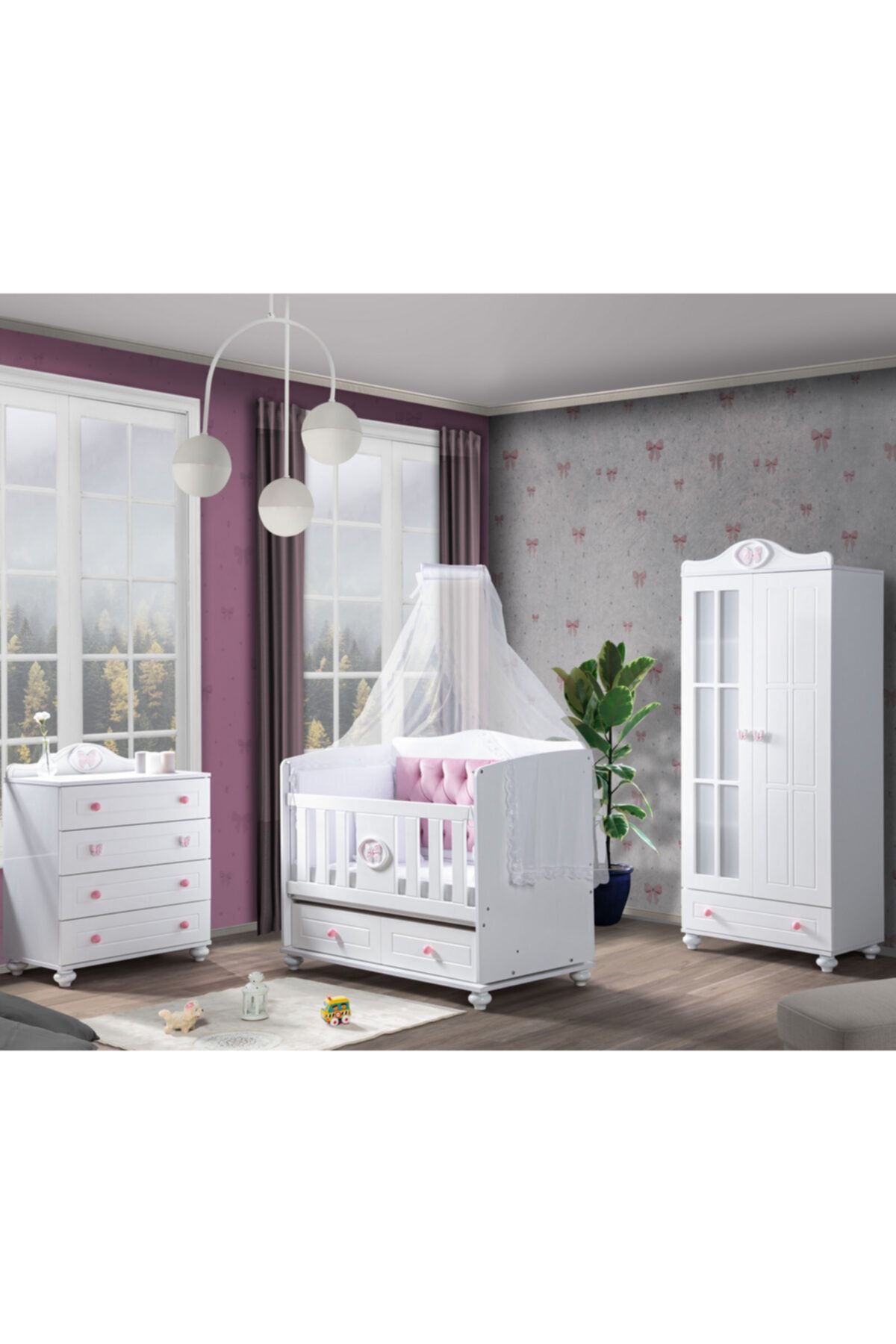 Setay Jasmine 2 Kapılı Dolaplı Bebek Odası Takımı