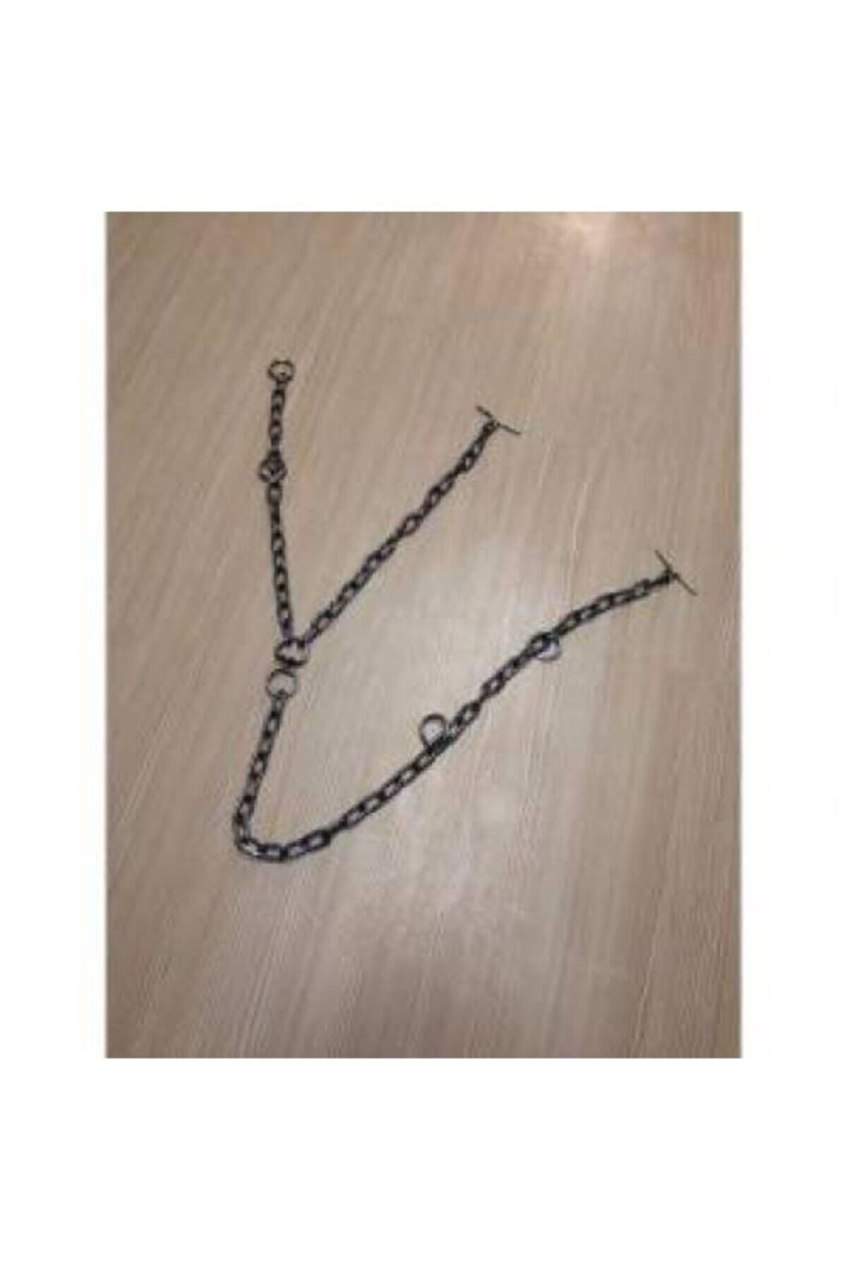 Gereksiz Şeyler Zincir Besi Zinciri 7mm - 5 Adet Mal Zincir Inek Zinciri 75cm X 100 Cm - Siyah Renk