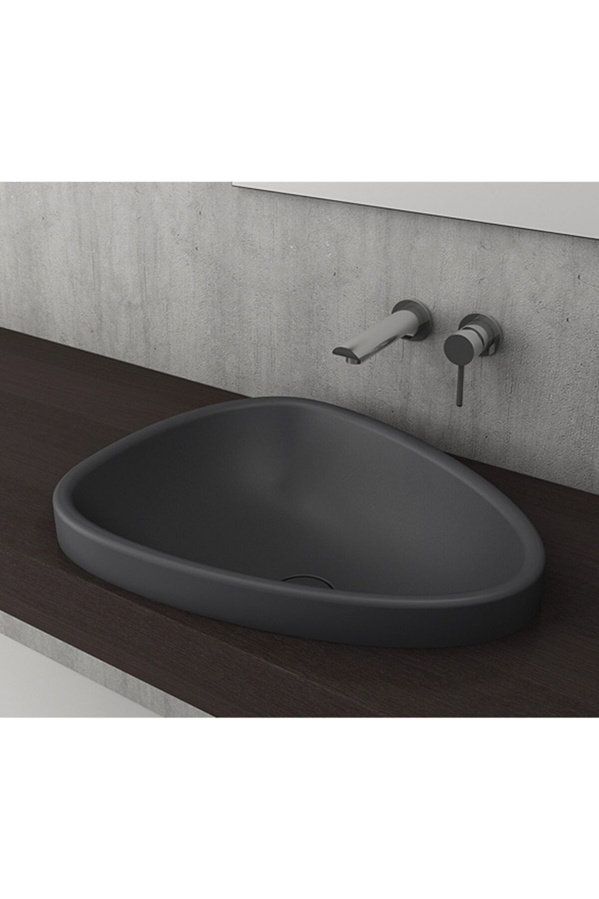 Bocchi Etna Tezgah Üstü Lavabo Antrasit 58 Cm