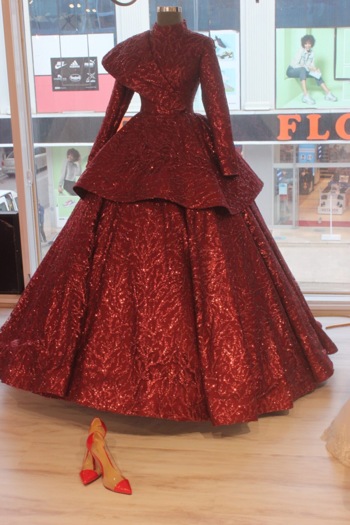 ASUDE Kadın Bordo Balo Tipi Abiye