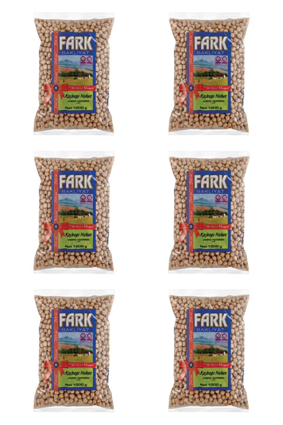 fark Koçbaşı Nohut (yerli) 9mm 1 Kg X 6 Paket