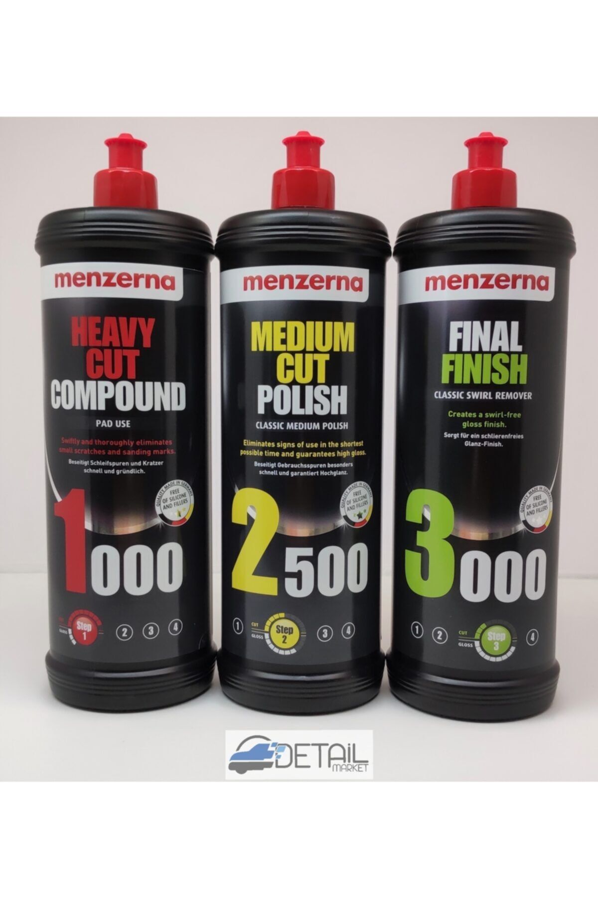 Menzerna 1000-2500-3000 Pasta Hare Giderici Seti 1 Lt