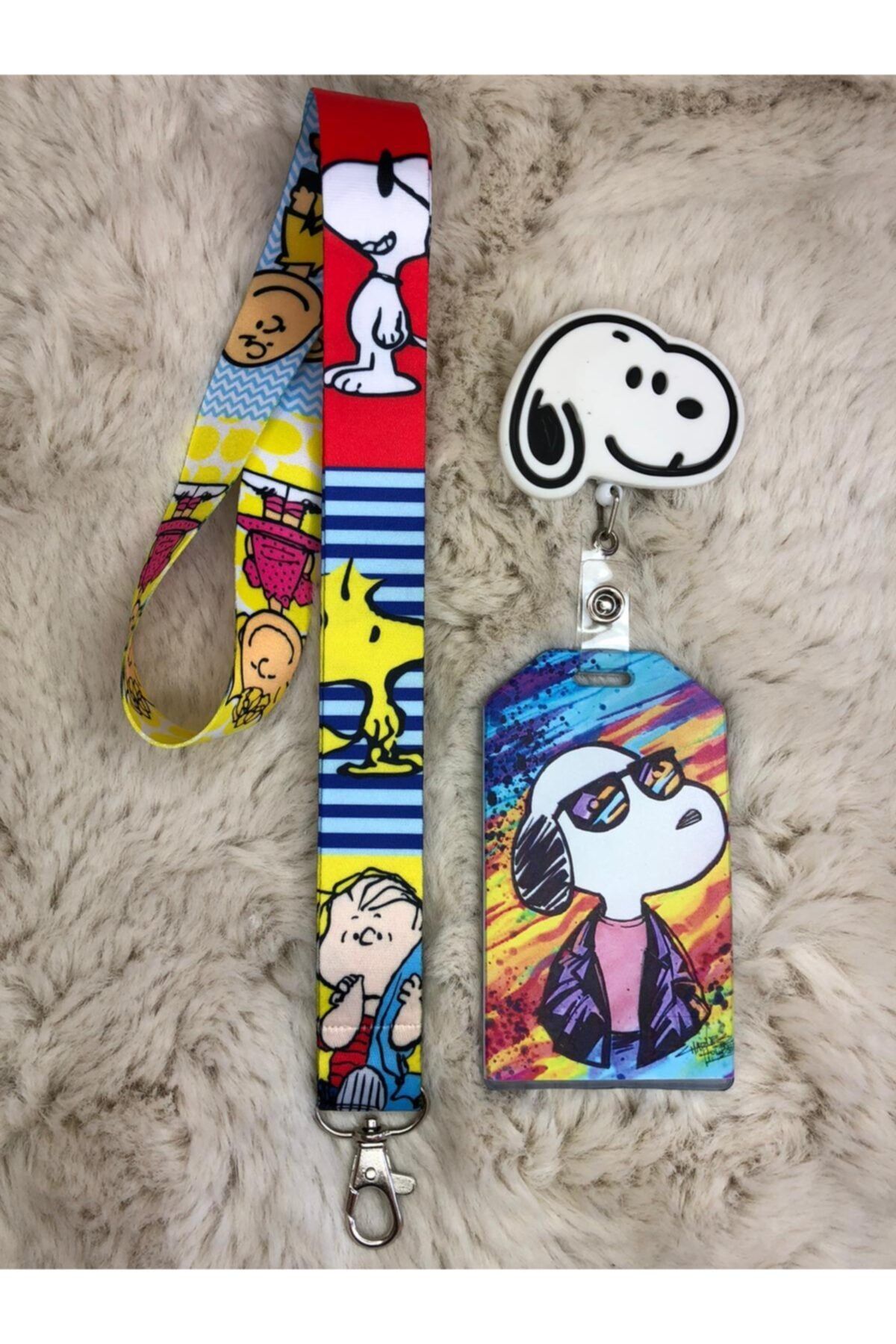 Hediyebum Snopy Askı , Yoyo Ve Kartlık Set