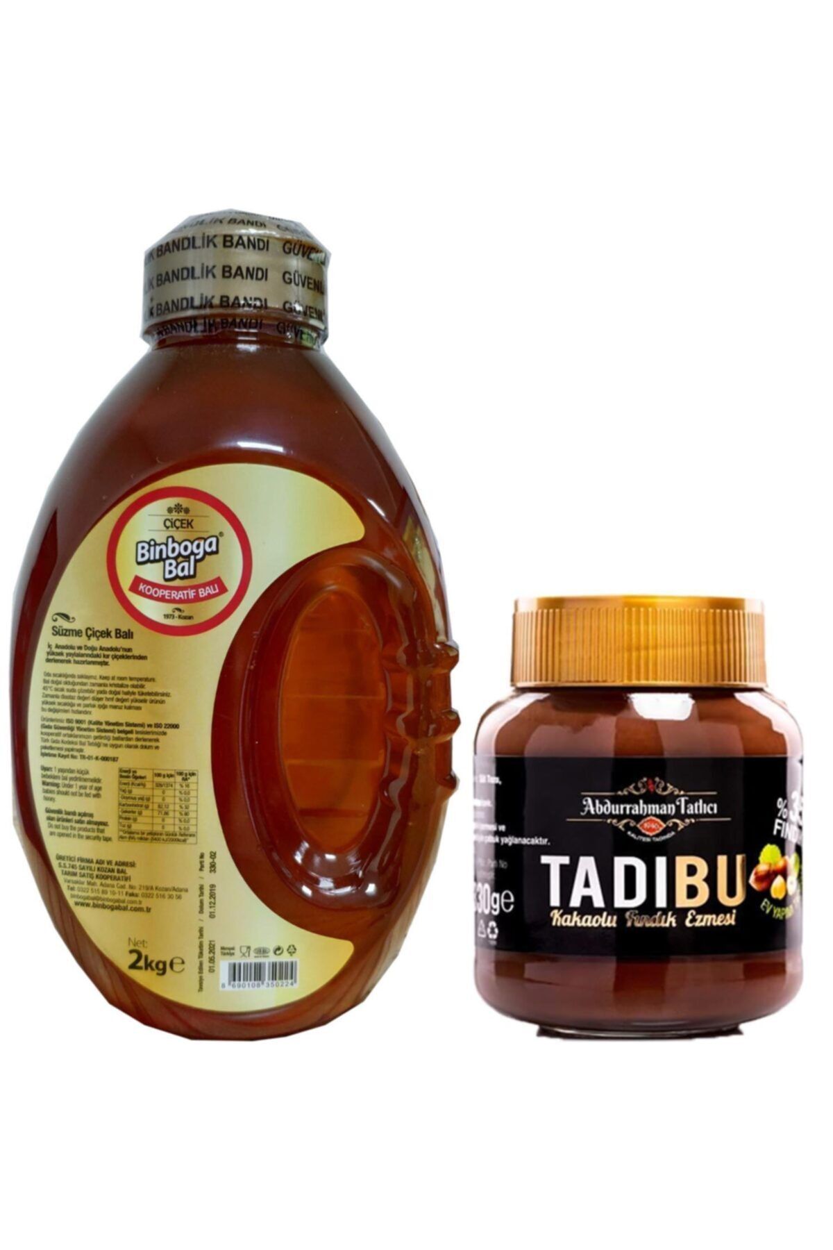 Binboğa Tadıbu Kakaolu Fındık Ezmesi 330 G & Kooperatif Çiçek Balı 2 Kg
