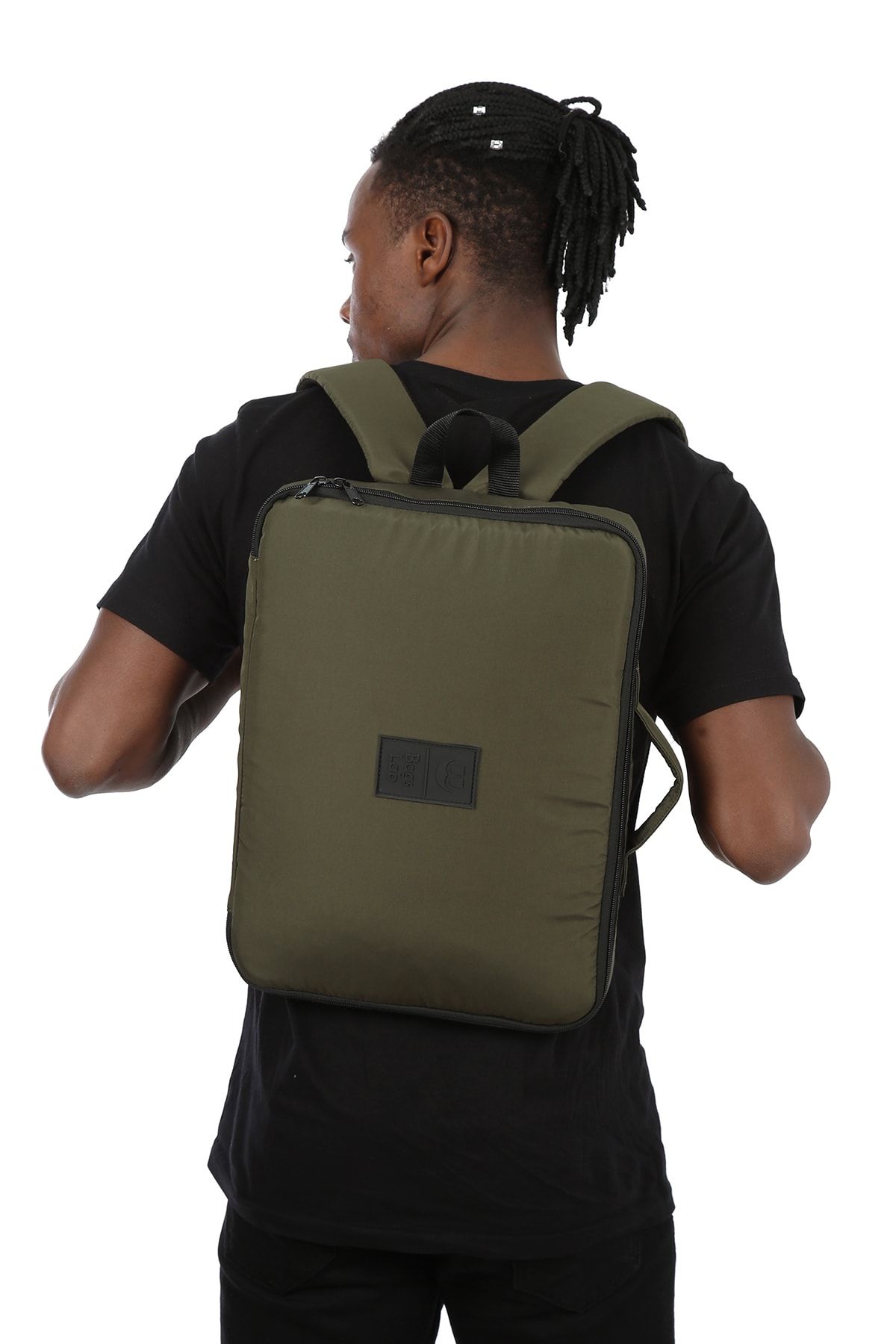 Bagslab Unisex Haki 15.6'inç El Ve Sırt Taşınabilir Laptop Ve Evrak Çantası