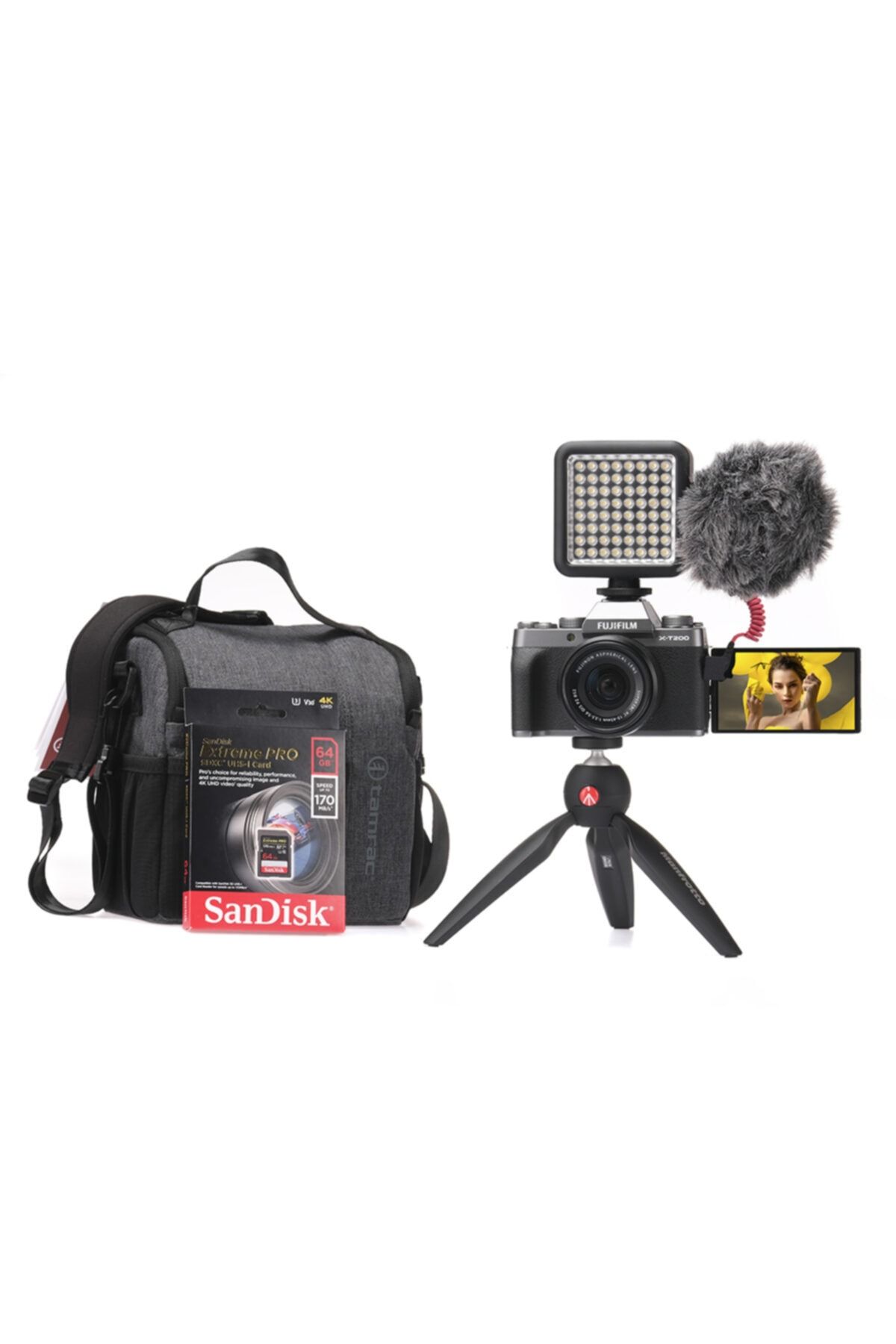 Fujifilm X-t200 Antrasit + Xc15-45mm Vlogger Hazır Kit