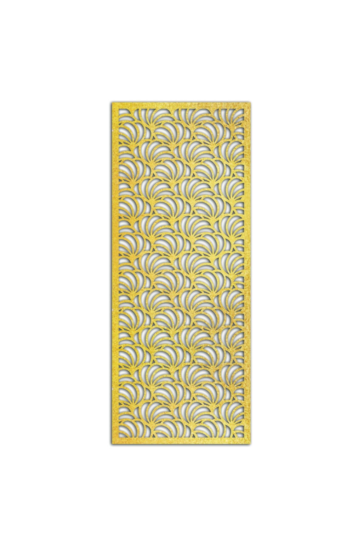 Liar Dekor Liar Ahşap Seperatör (Paravan) - KSP-65 - (10 mm) - (100 cm x 210 cm) - (Gold)