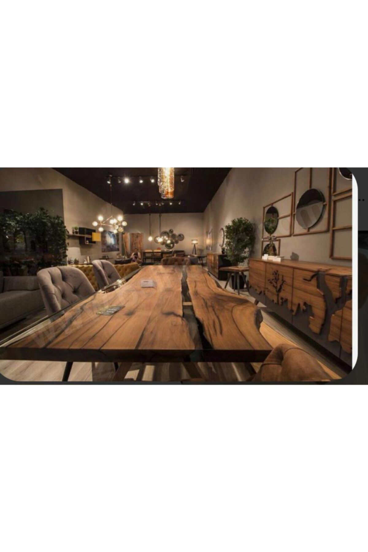 Latanwood Epoksili Kütük Masa