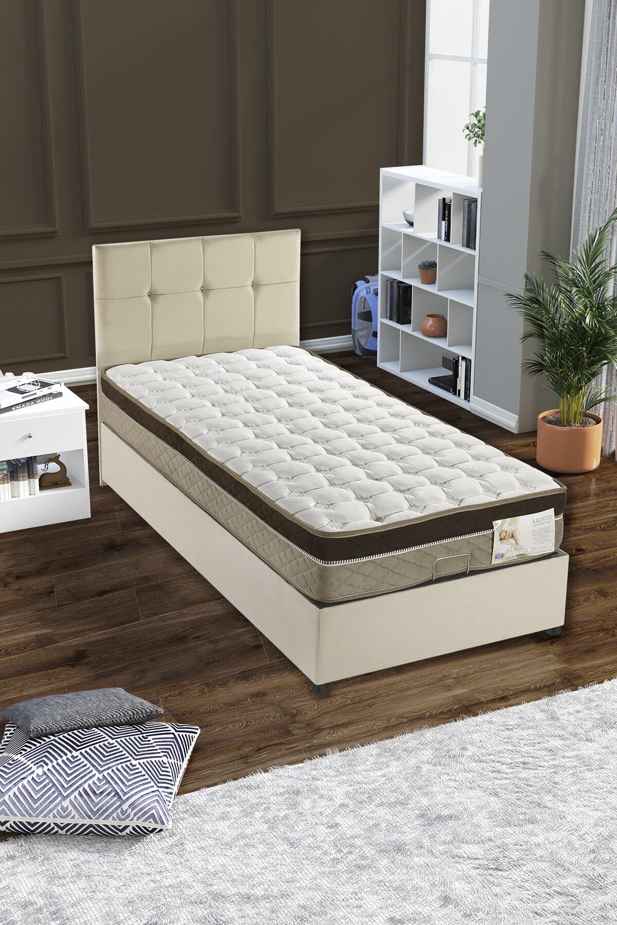 Mobpazar Baza Başlık+Aristo Full Ortopedik Yatak Set 90x190 cm