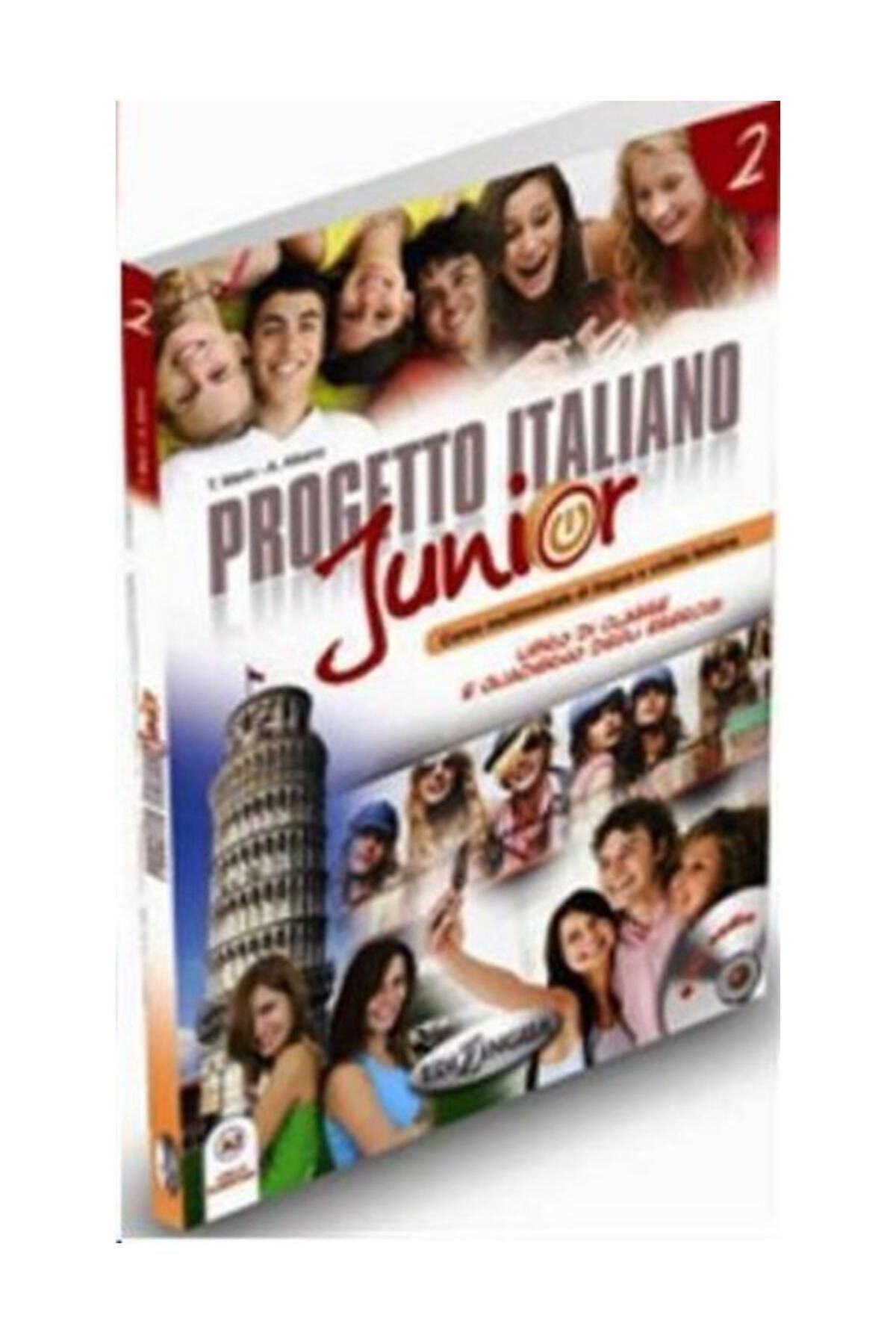 Nüans Publishing Progetto Italiano Junior 2 (Ders Kitabı ve Çalışma Kitabı +CD) İtalyanca Orta-Alt Seviye