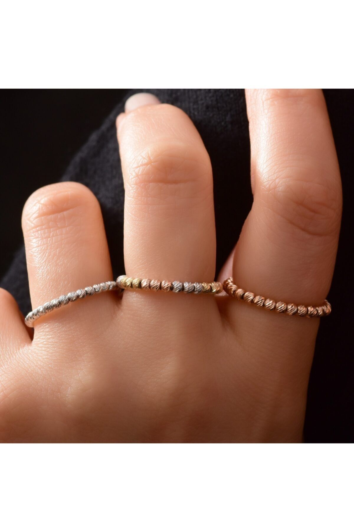 Goza Jewellery Dorika Beyaz Altın Yüzük