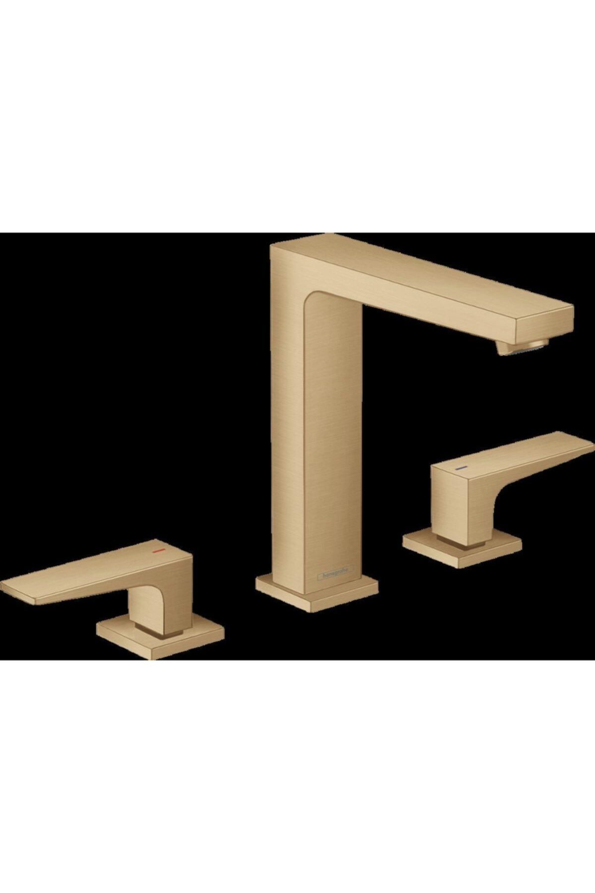 Hansgrohe Metropol 3-delikli Lavabo Bataryası 160 Bas-aç Gider Seti Ve Çubuk Volan Ile Mat Bronz - Hng32515140