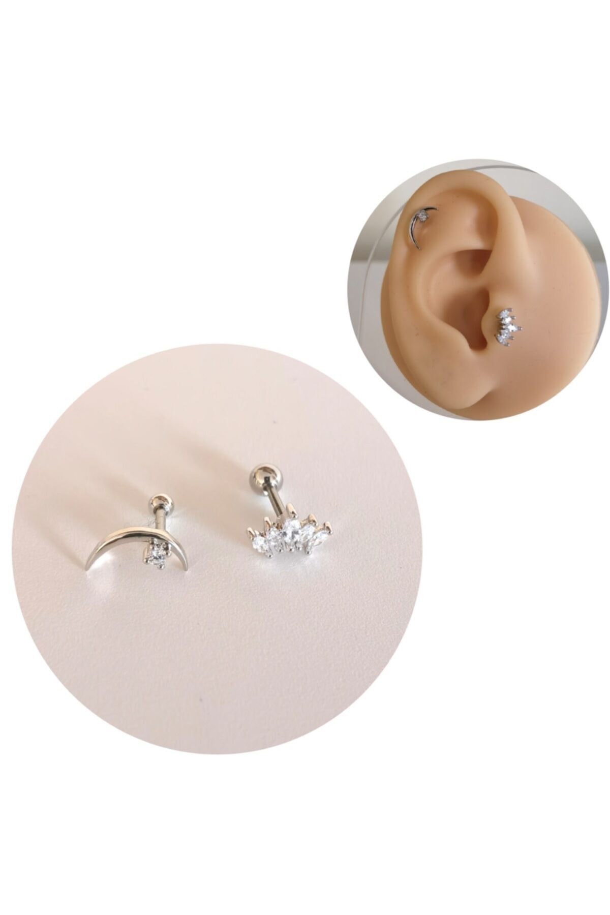 Bylin Cerrahi Çelik Ikili Piercing Set