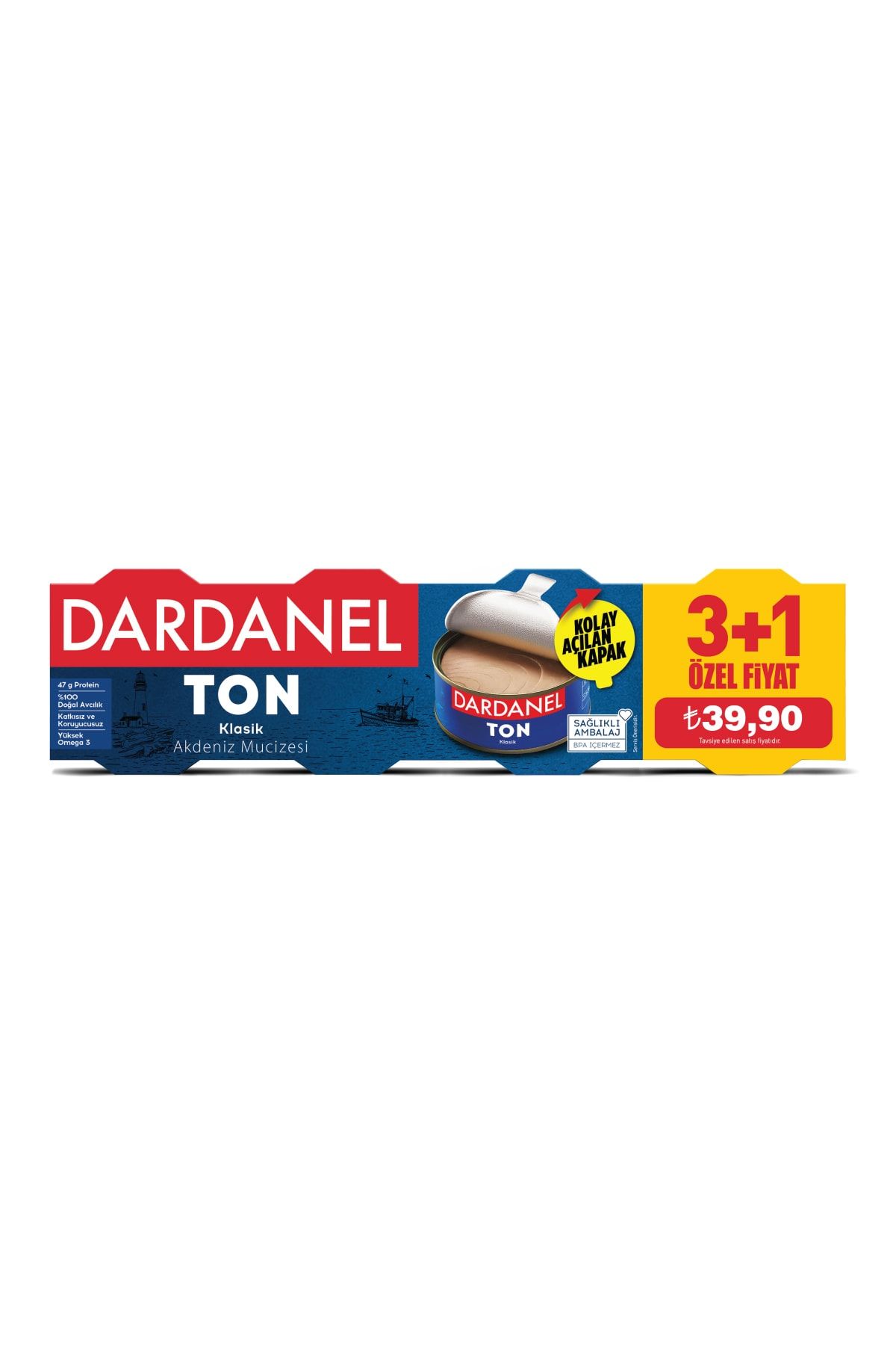 Dardanel Ayçiçekyağlı Ton Balığı 4x75g(3+1)