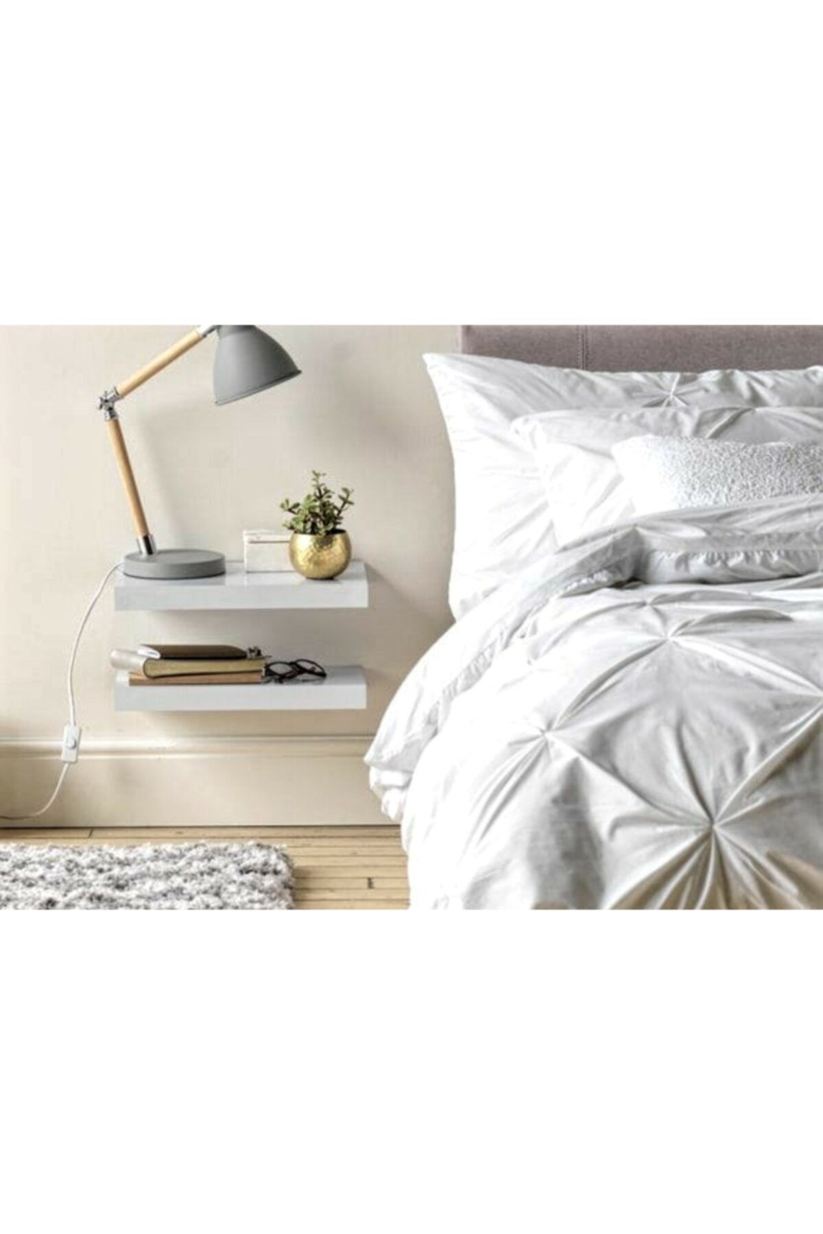 LİNDE HOME 2li Komodin Duvar Rafı