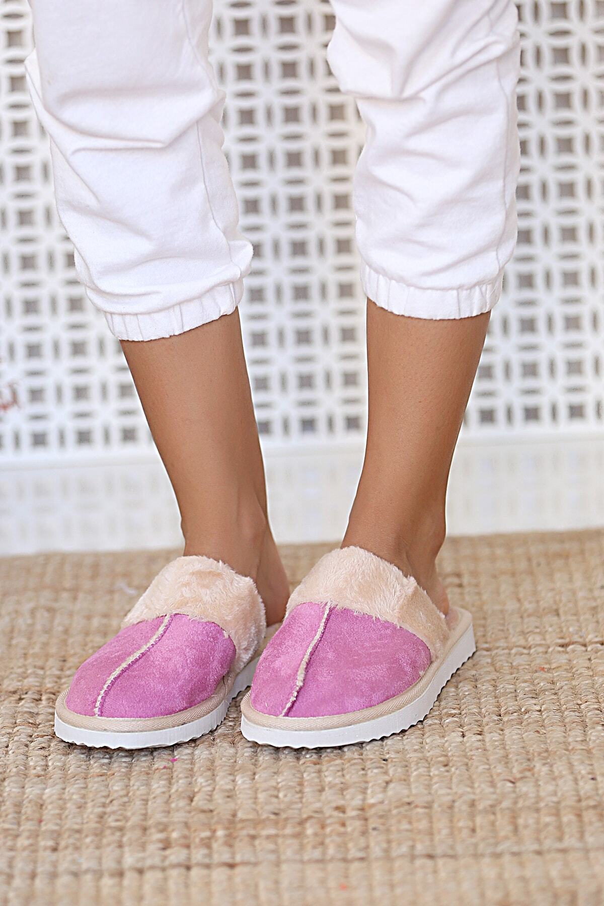 Ege's Shoes Unisex Pembe Panduf