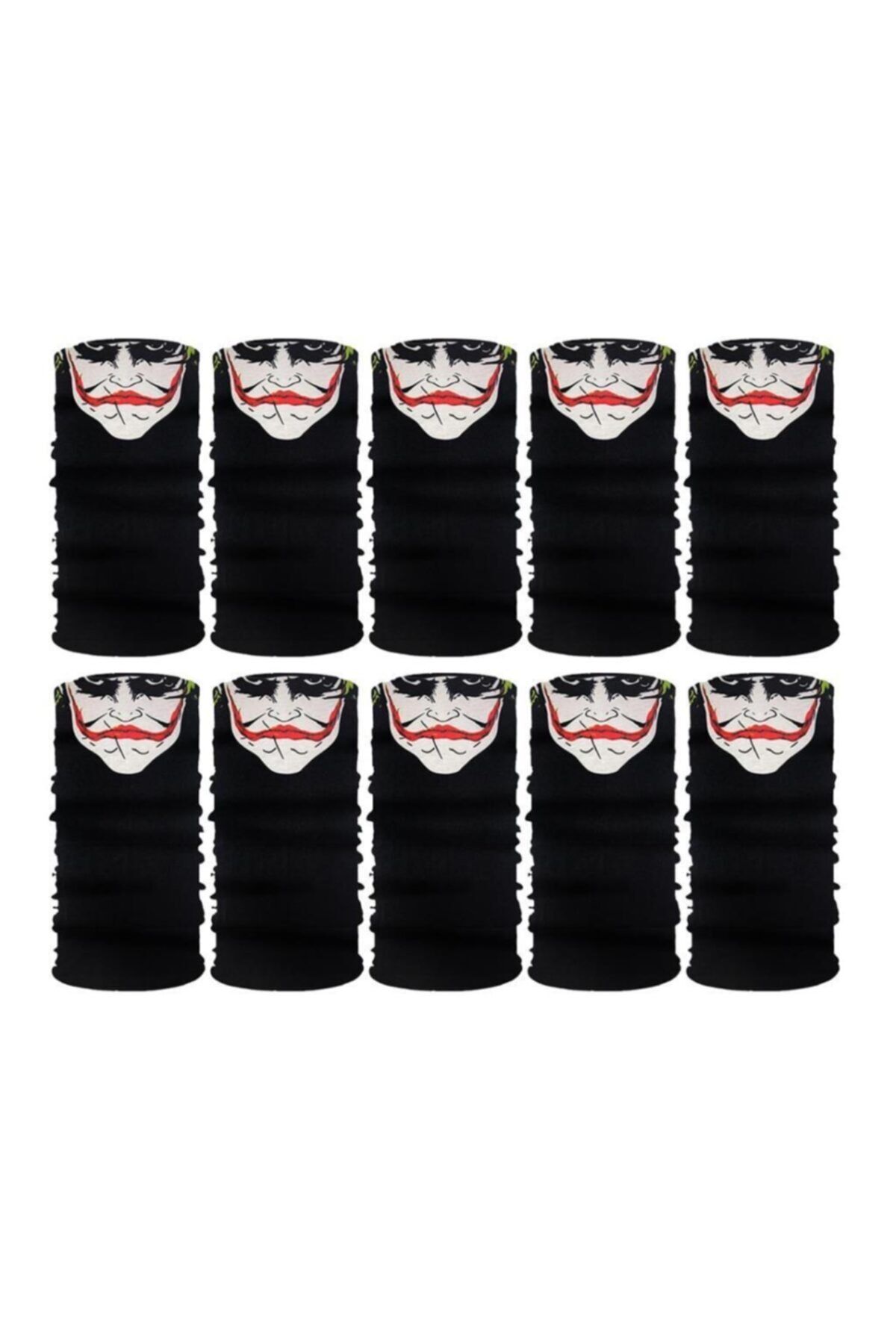 Knmaster Grumpy Joker Buff Bandana Boyunluk Maske Saç Bandı 10'lu Paket