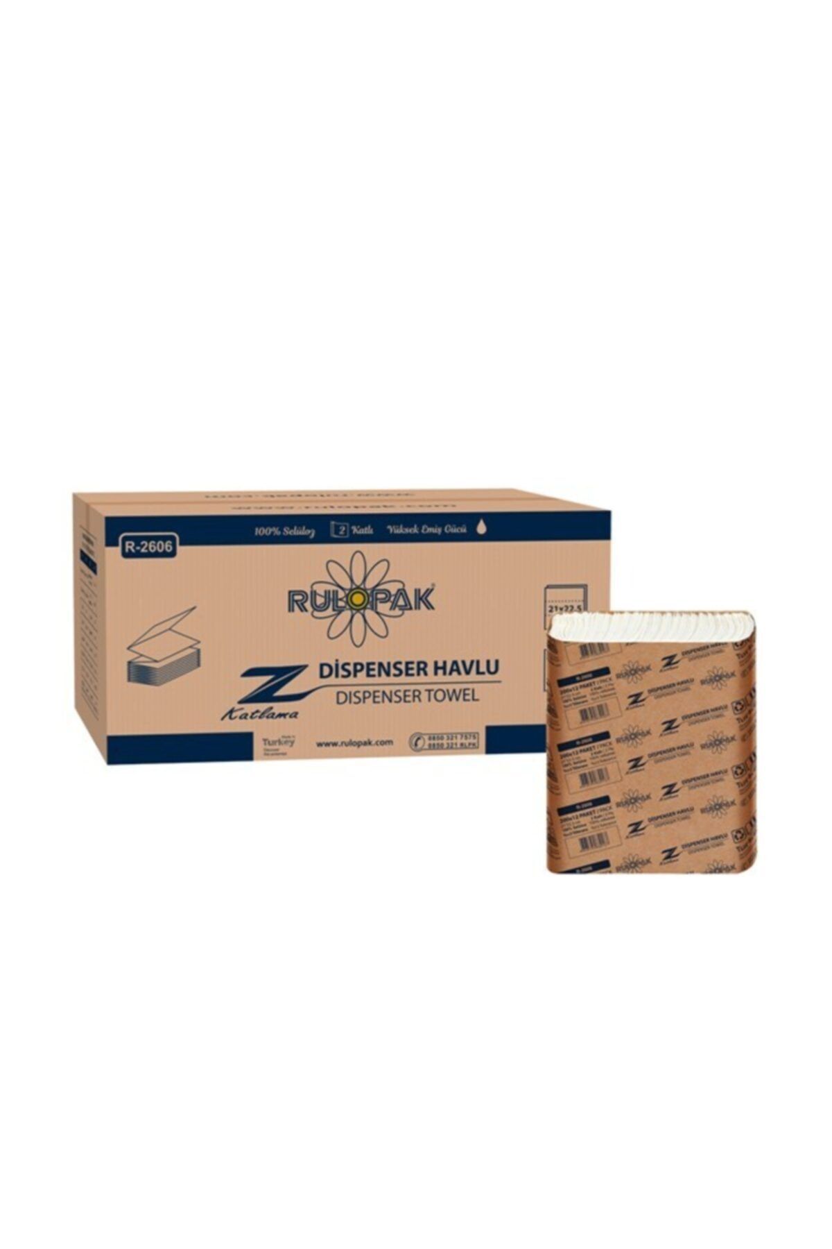 Rulopak Z Katlı Havlu Kağıt 200 Lü 12 Paket 2606