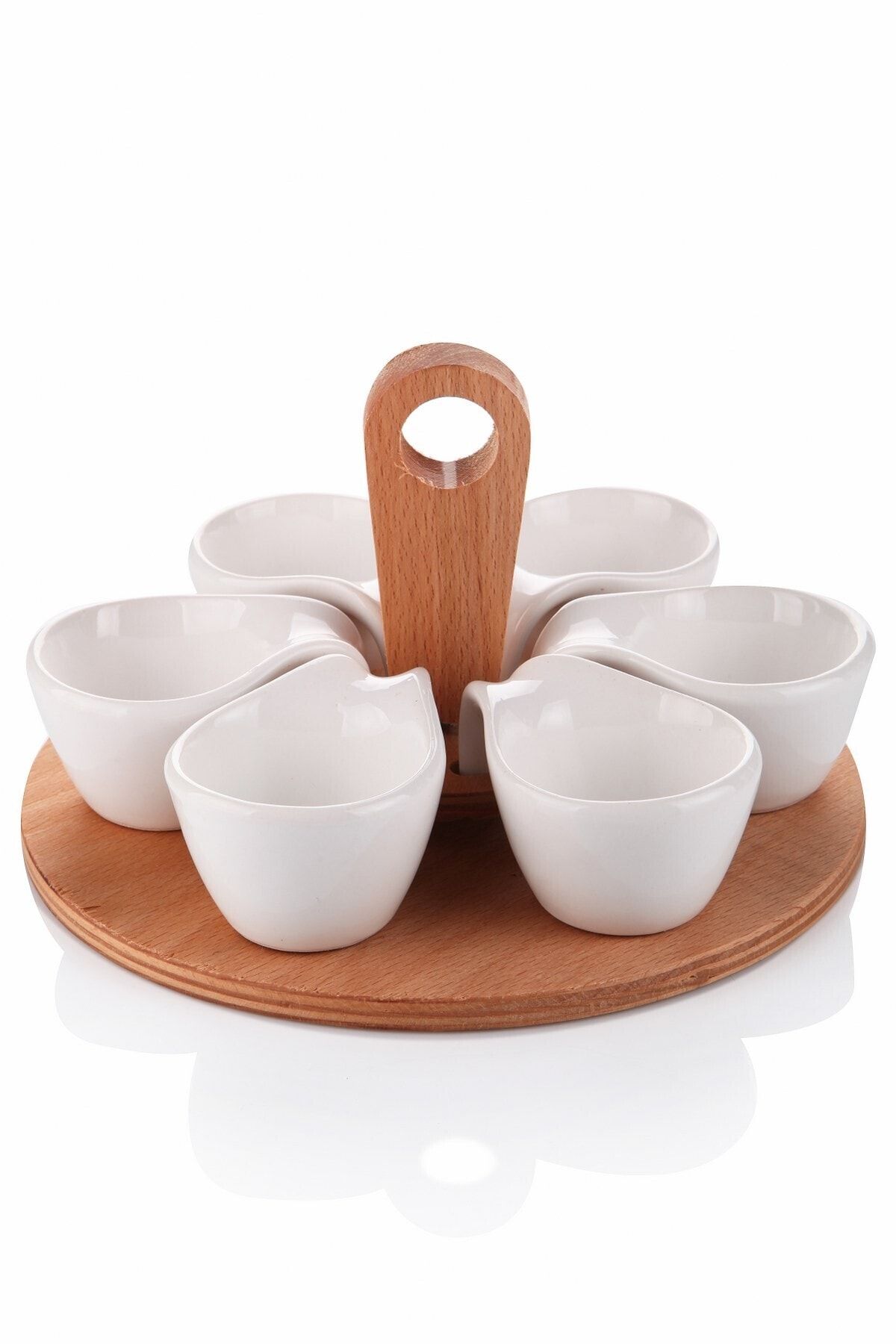 Queen’s Kitchen Ahşap Kulp Ve Tabanlı 6 Adet Çerezlik Seti