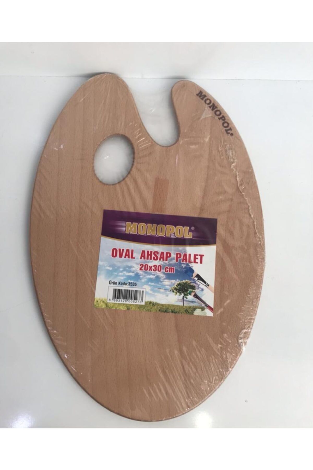 Monopol Oval Ahşap Palet 20*30cm