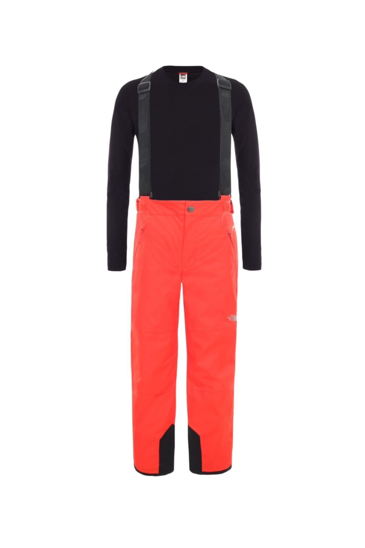 THE NORTH FACE Snowquest Suspender Plus Çocuk Pantolon Kırmızı
