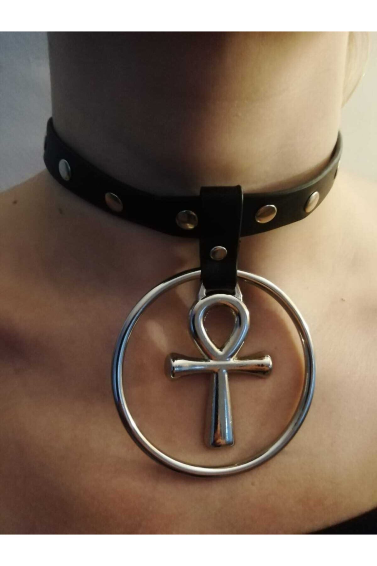 Fugusugu Great Ankh In The Cercle Goth Choker