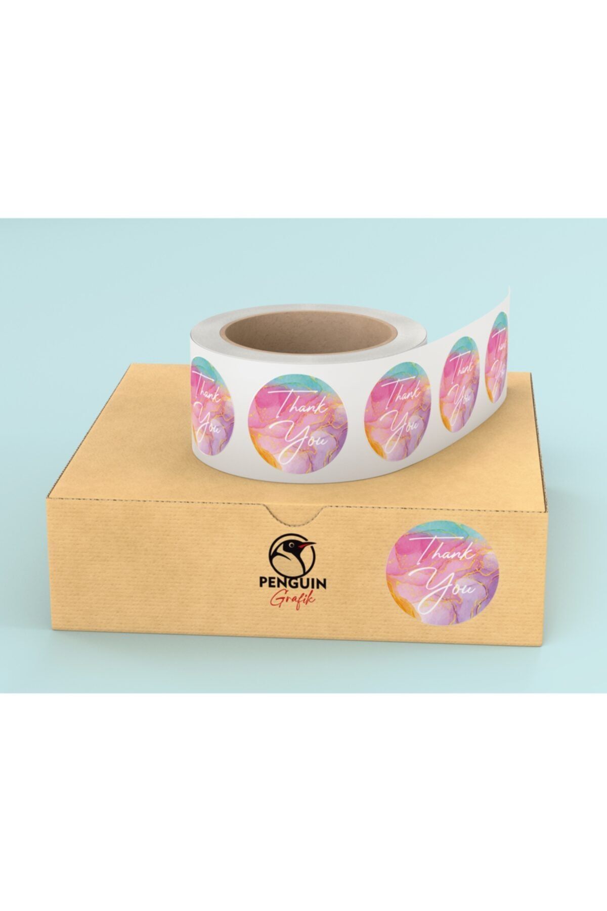 PENGUİN GRAFİK Thank You Sticker